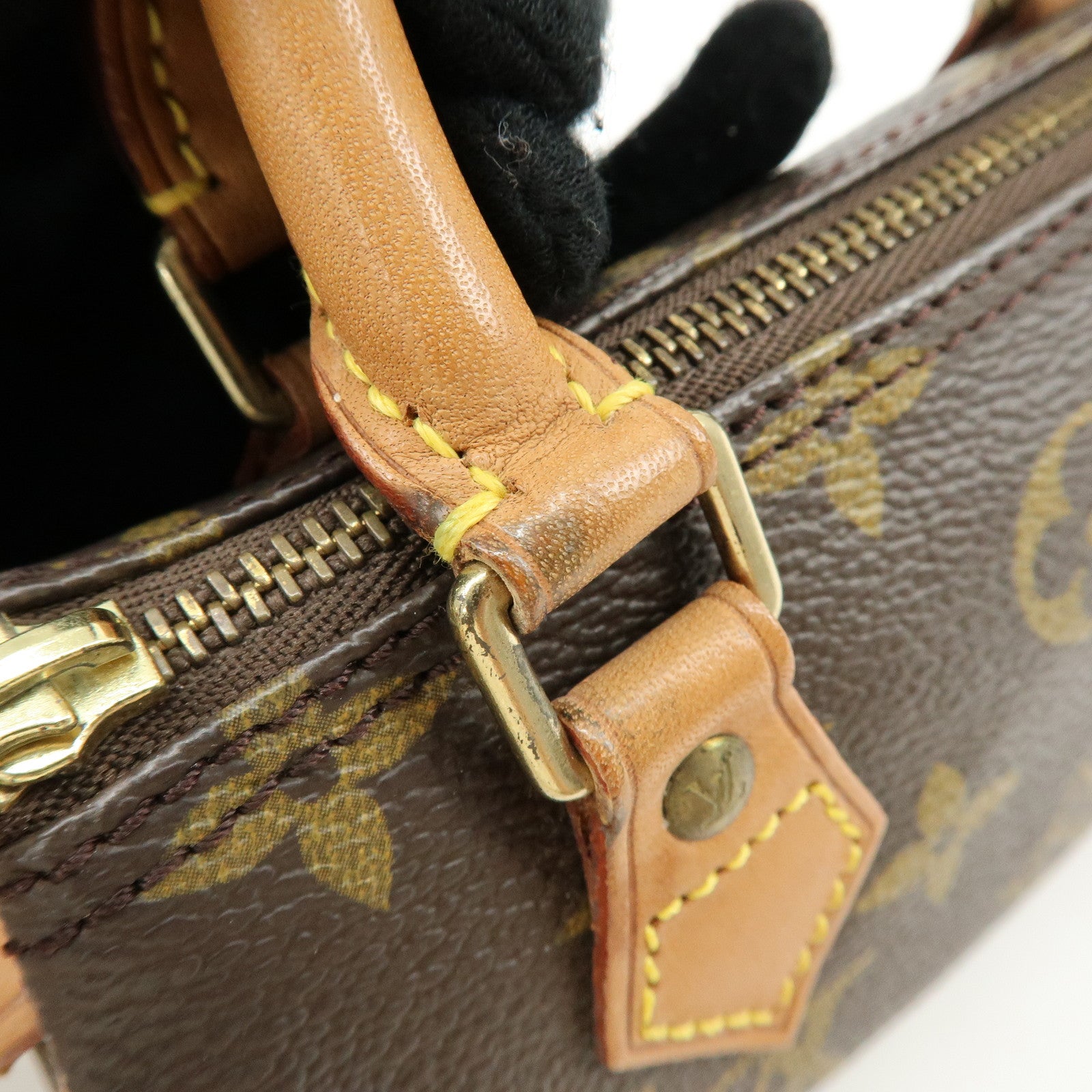Louis Vuitton Monogram Mini Speedy Hand Bag and Strap Brown M41534 Lot