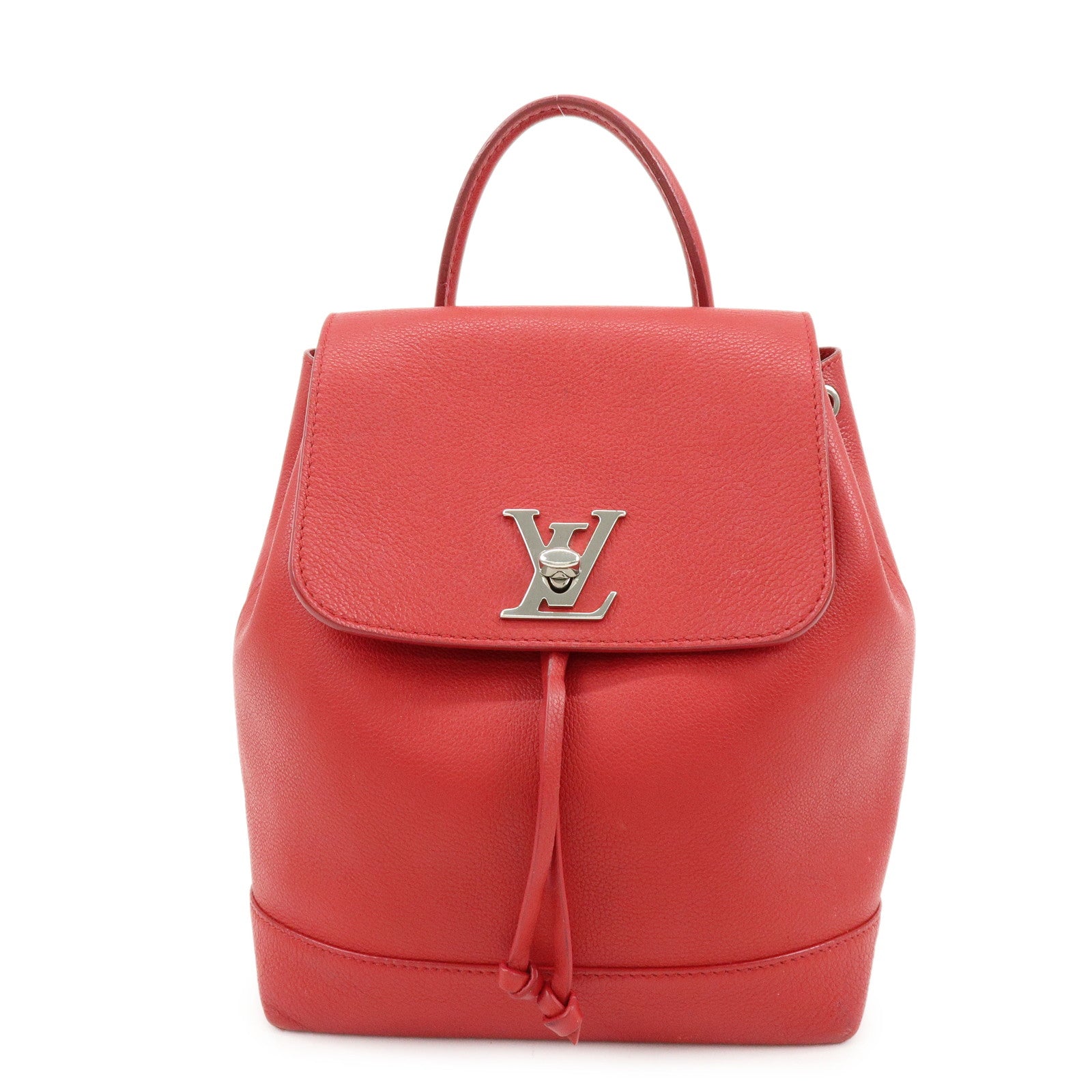 Louis Vuitton Lockme Taurillon Leather Backpack Rucksack Ruby M41818