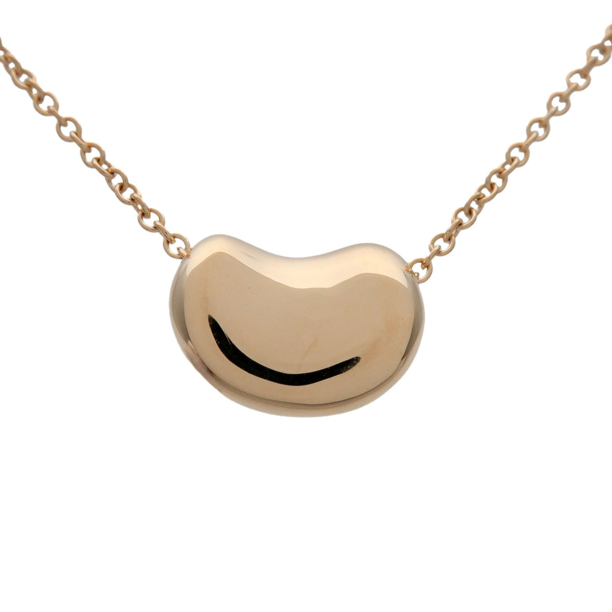 Tiffany & Co Bean Necklace Small K18 750YG Yellow Gold