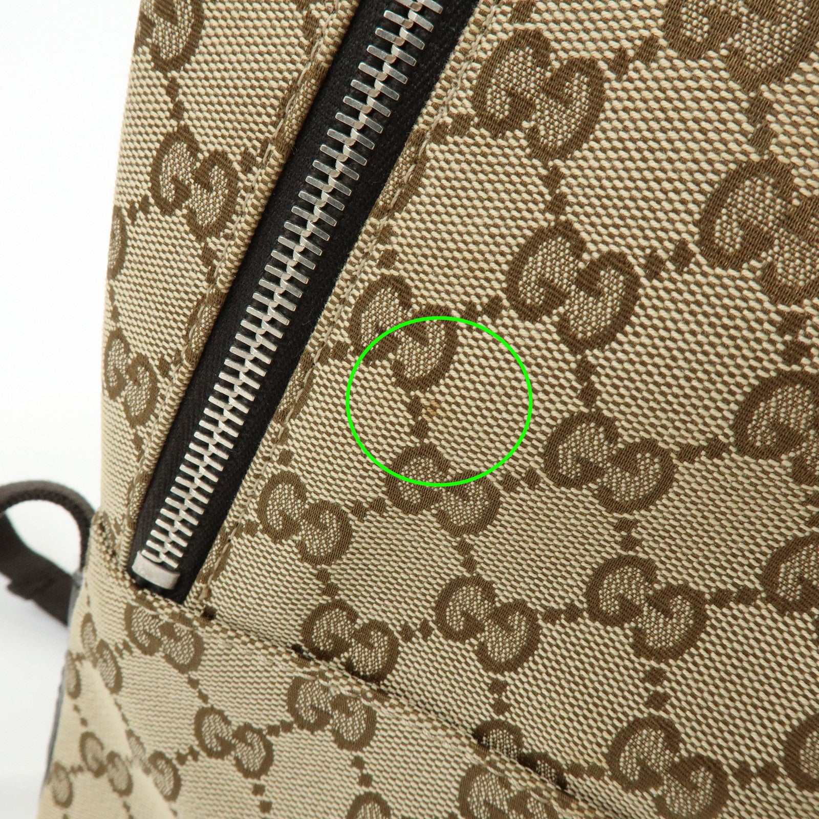 GUCCI GG Canvas Leather Backpack Rucksuck Beige Brown 449906