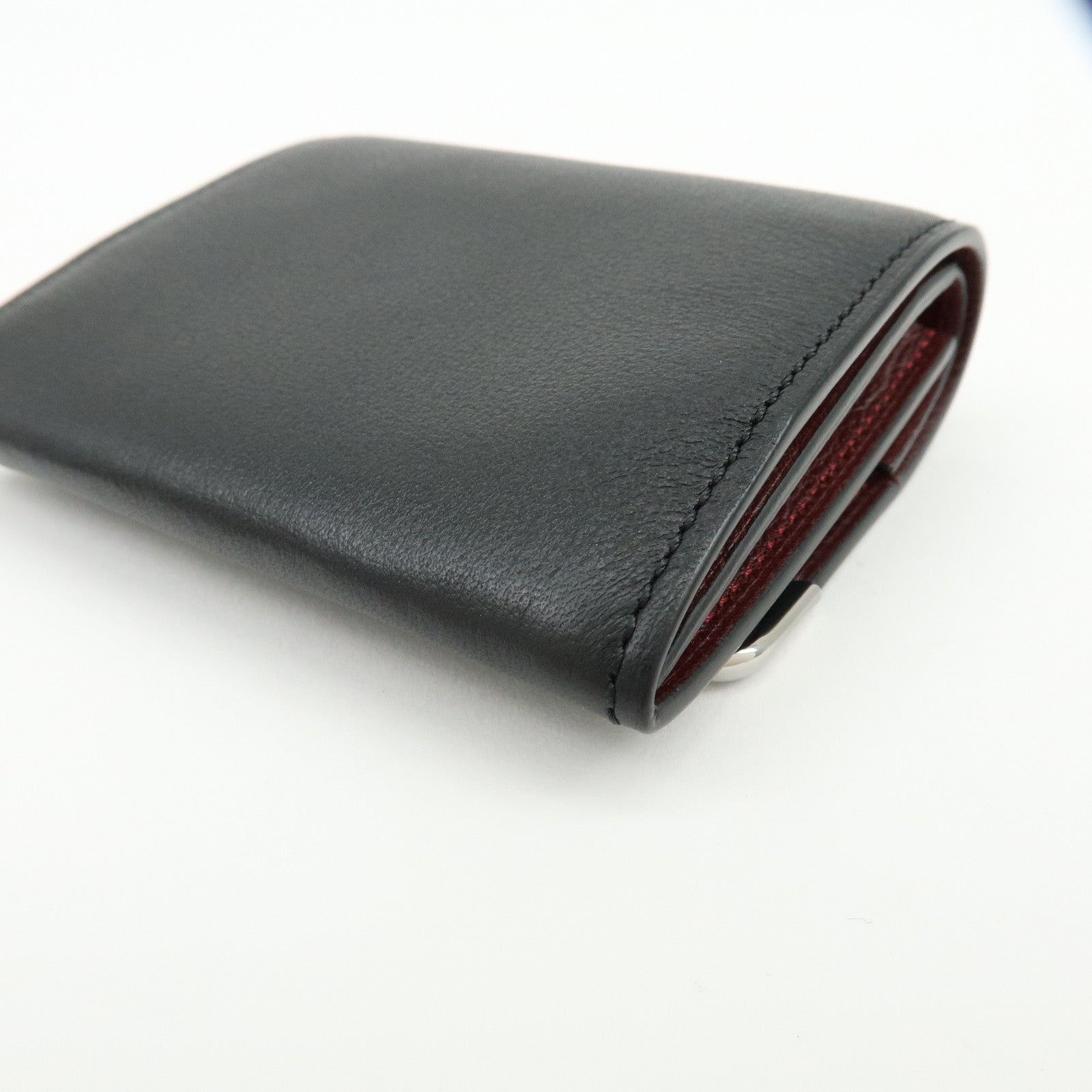 Cartier Must De Cartier Leather Coin Case Coin Purse Black