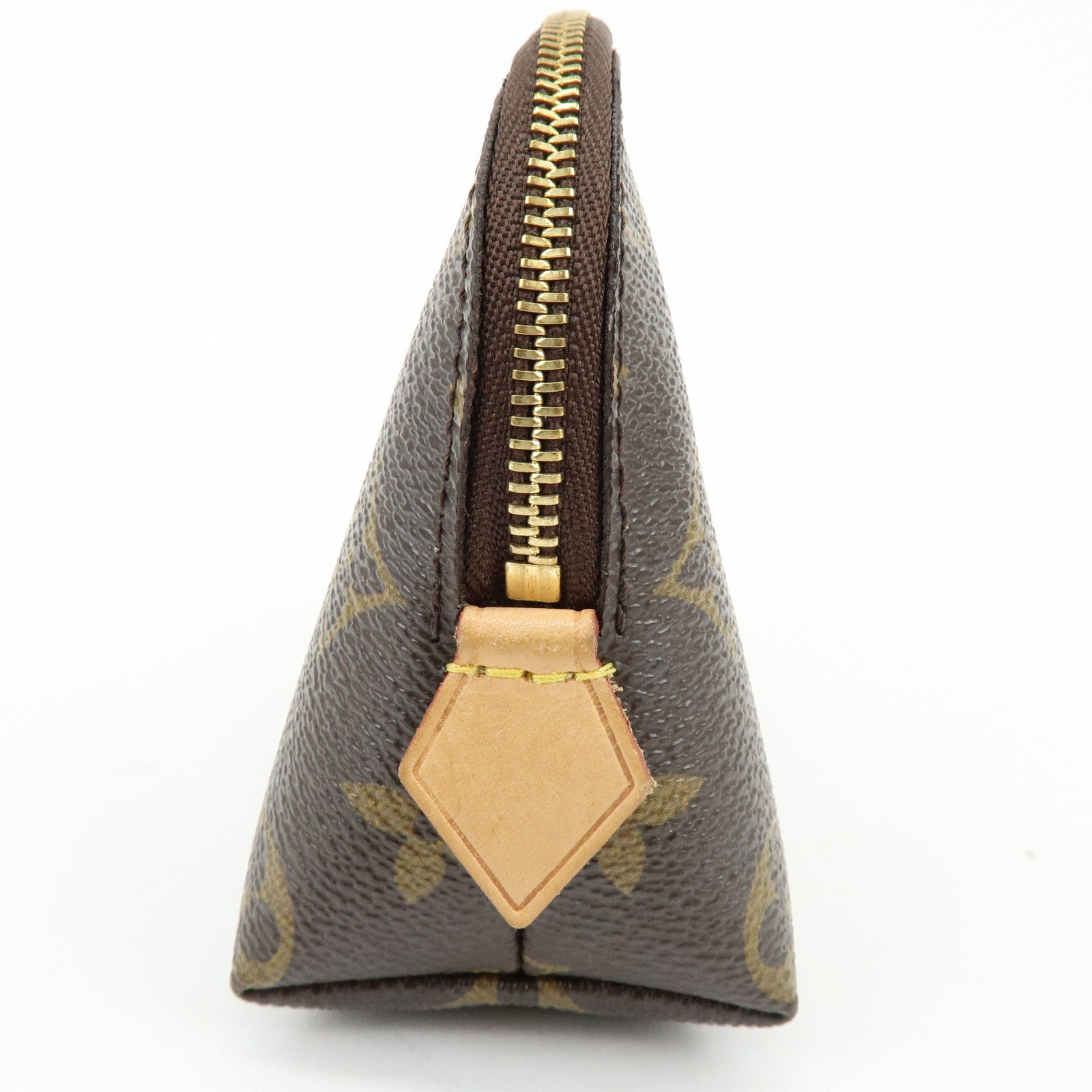 Louis Vuitton Monogram Pochette Cosmetic PM Pouch Brown M47515