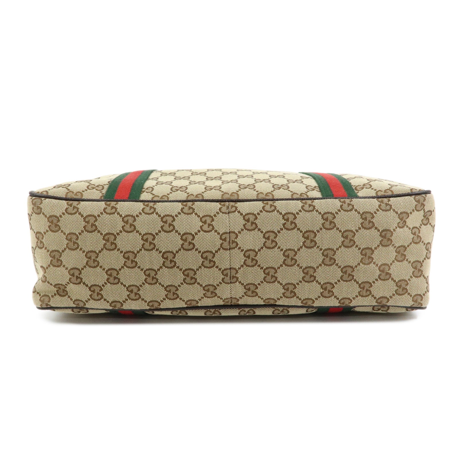 GUCCI Sherry GG Canvas Business Bag Hand Bag Brown 189753