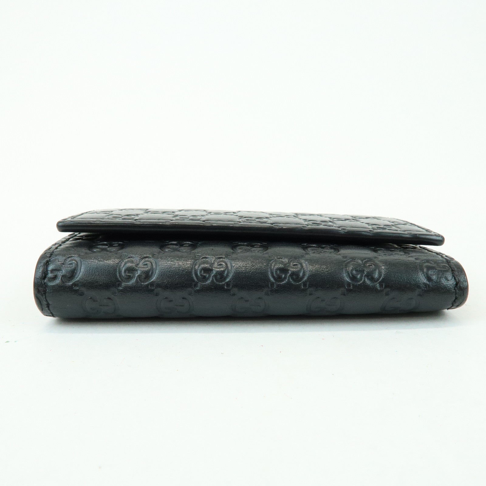 GUCCI Microguccissima Leather 6 Ring Key Case Key Holder Black