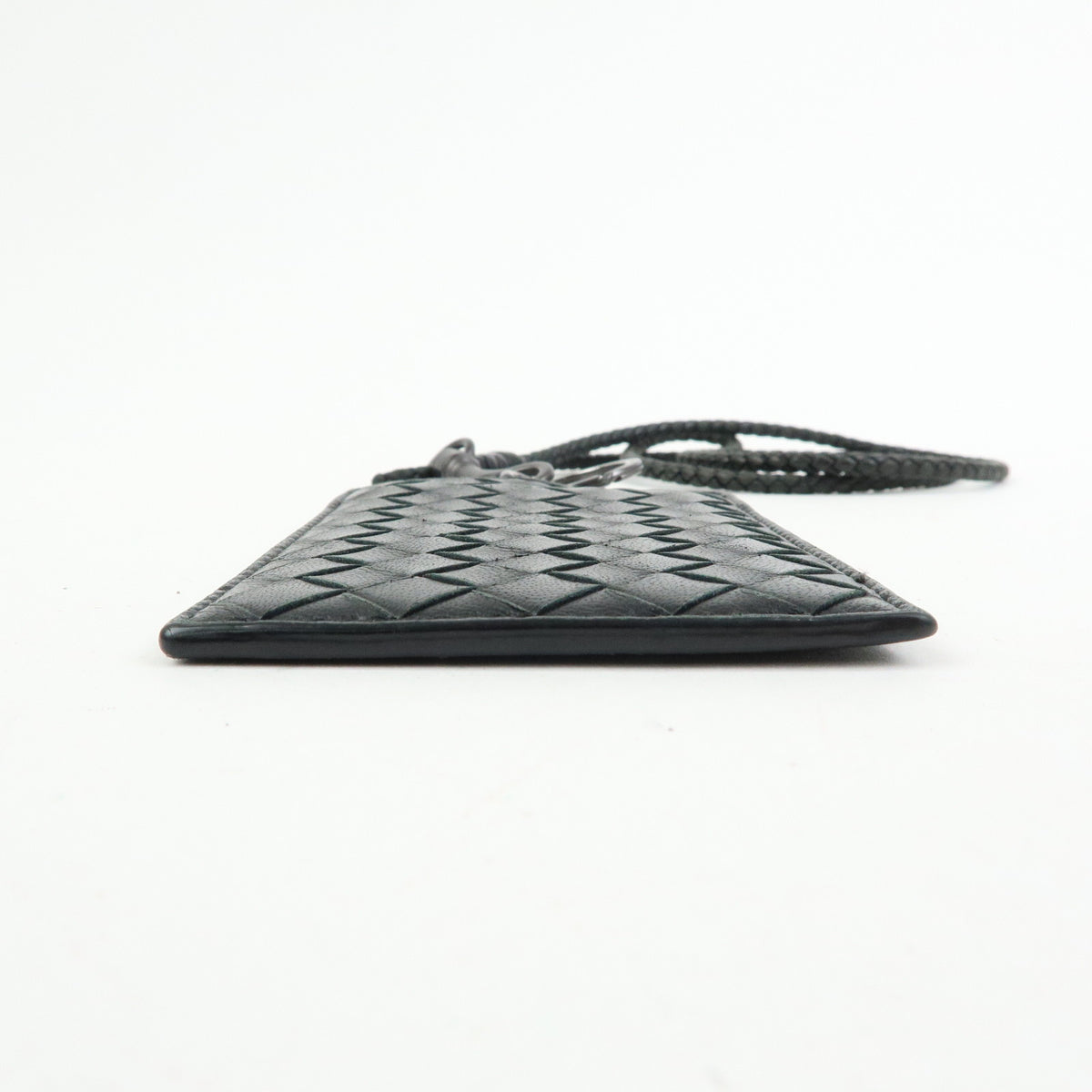 BOTTEGA VENETA Intrecciato Leather Shoulder Card Case Black