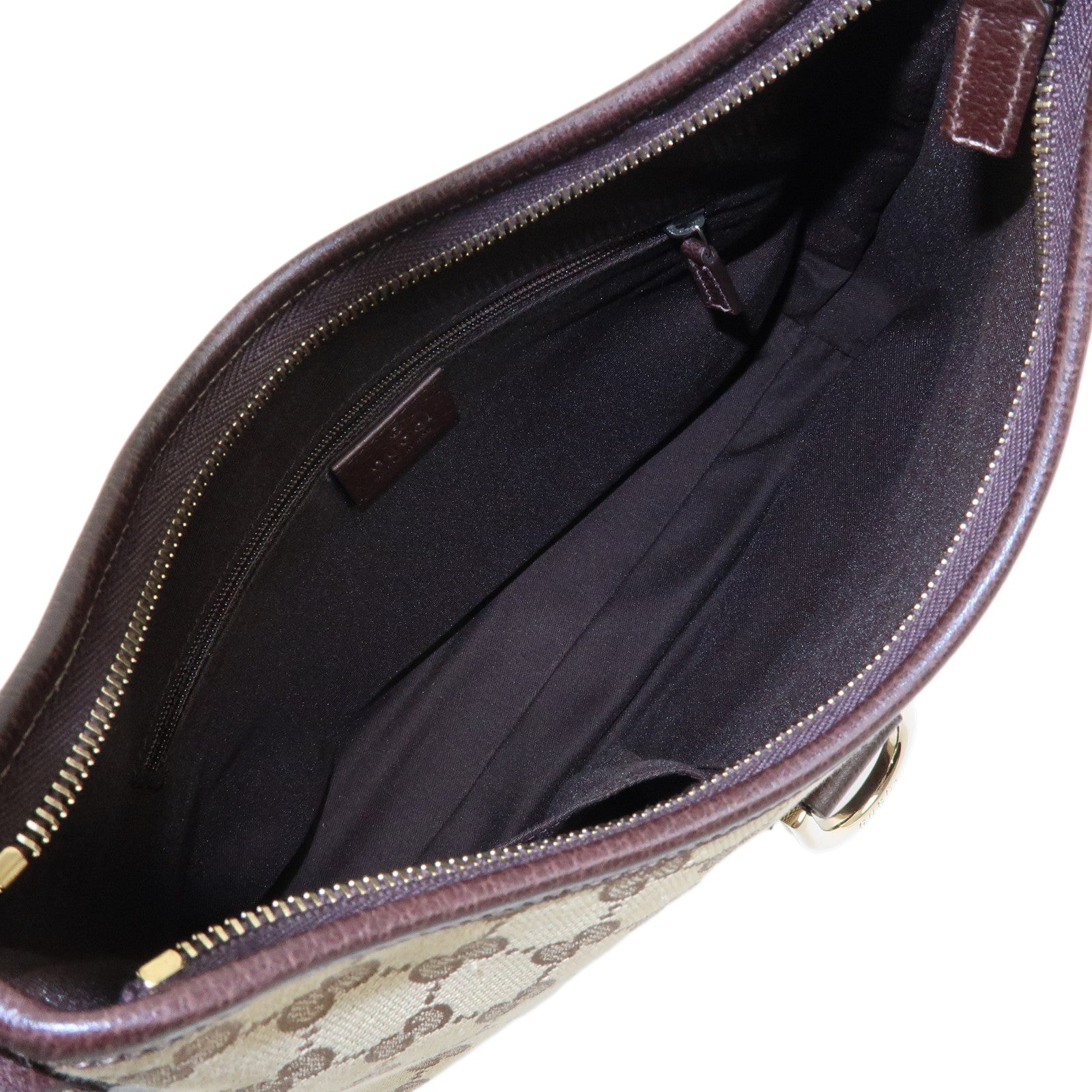 GUCCI Abby GG Canvas Leathe Shoulder Bag Hand Bag Beige Brown 130733