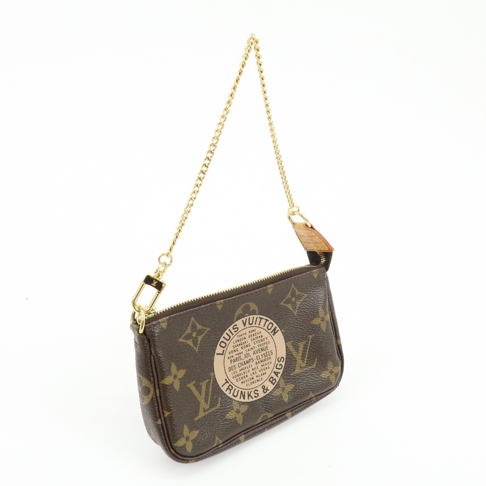 Louis Vuitton Monogram T&B Mini Pochette Accessoires Hand Bag M60153