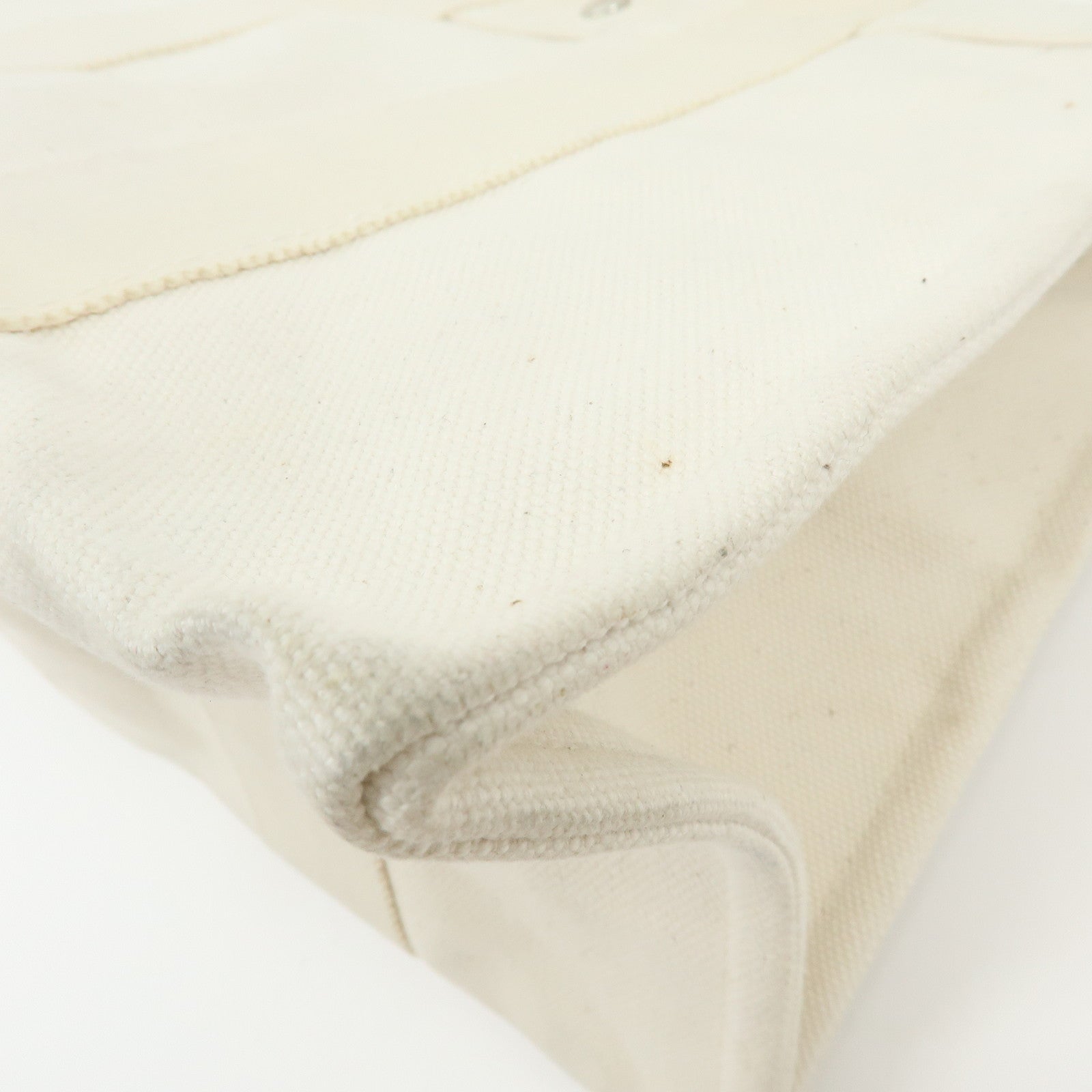 HERMES Bora Bora PM Canvas Tote Bag Hand Bag Ivory