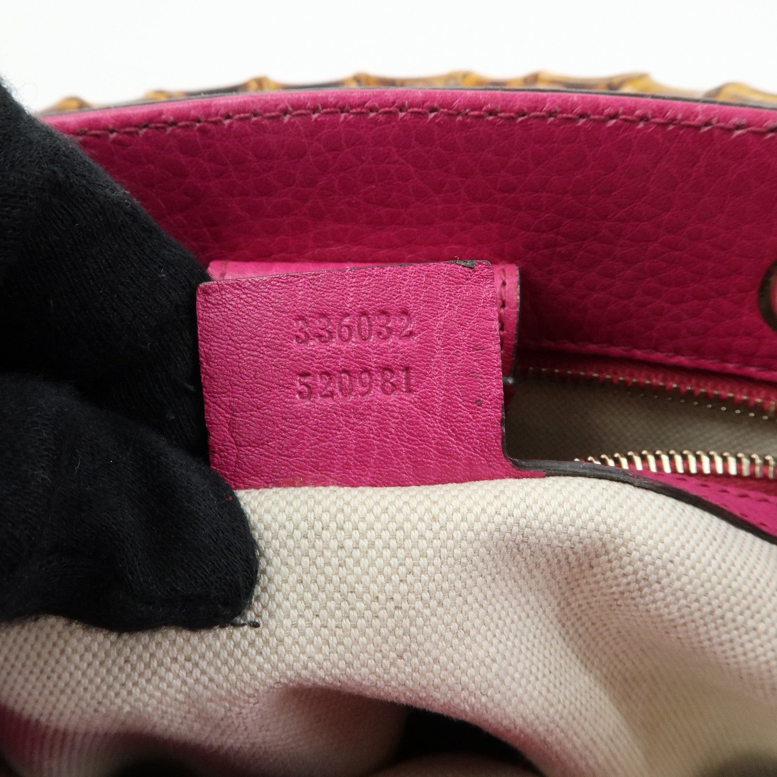 GUCCI Bamboo Shopper Small Leather 2Way Bag Tote Bag Pink 336032