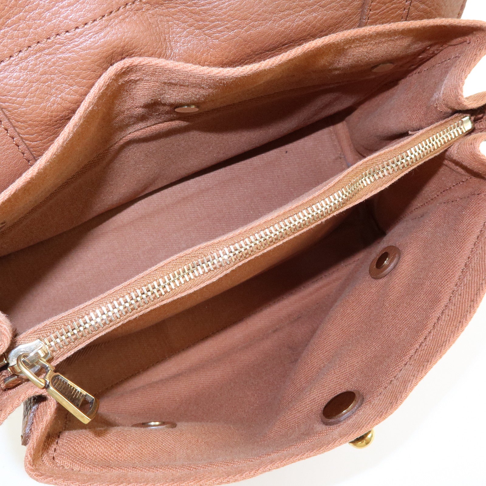 SAINT LAURENT PARIS Muse Two Leather Hand Bag Brown 289278