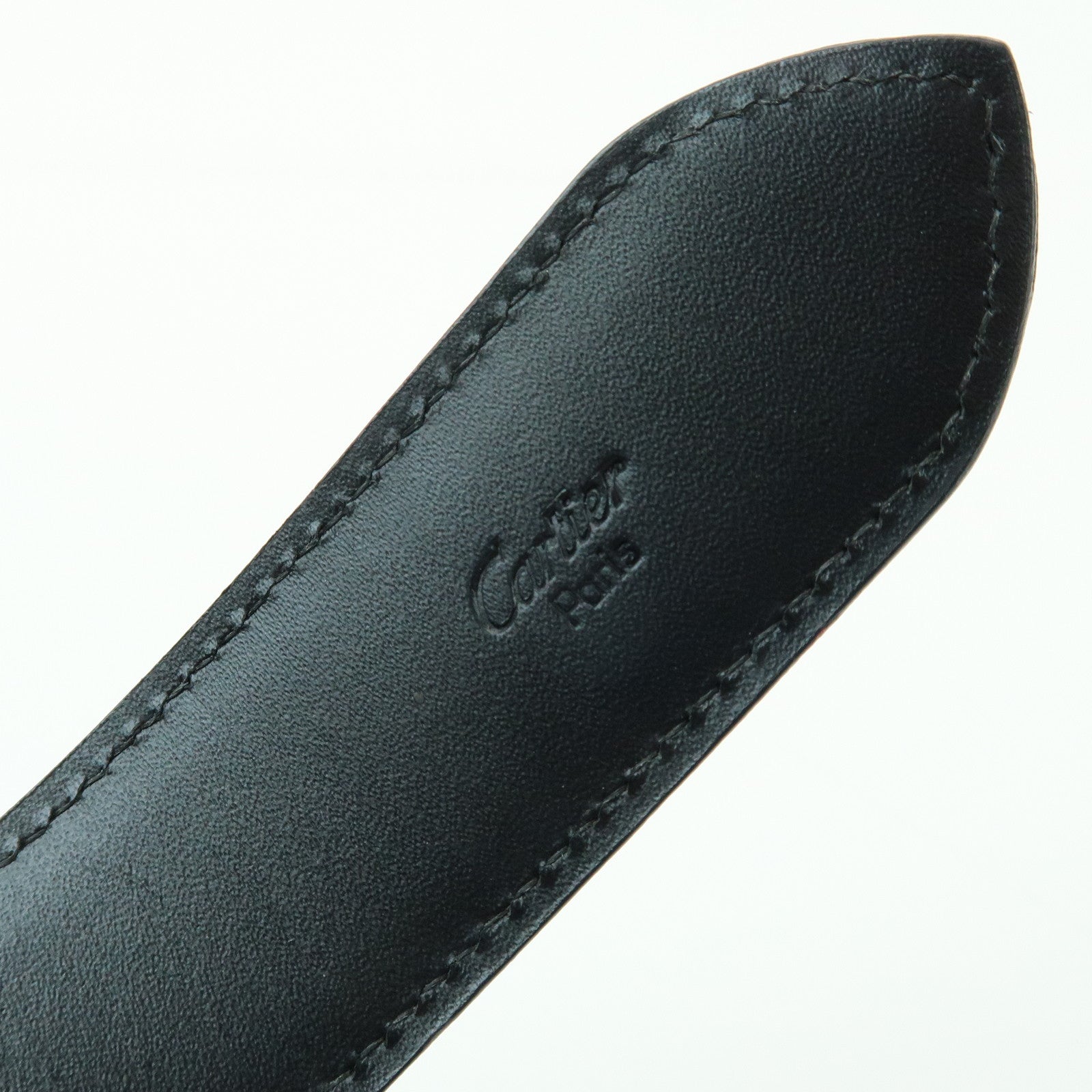 Cartier Must de Cartier Panthere Leather Belt Black