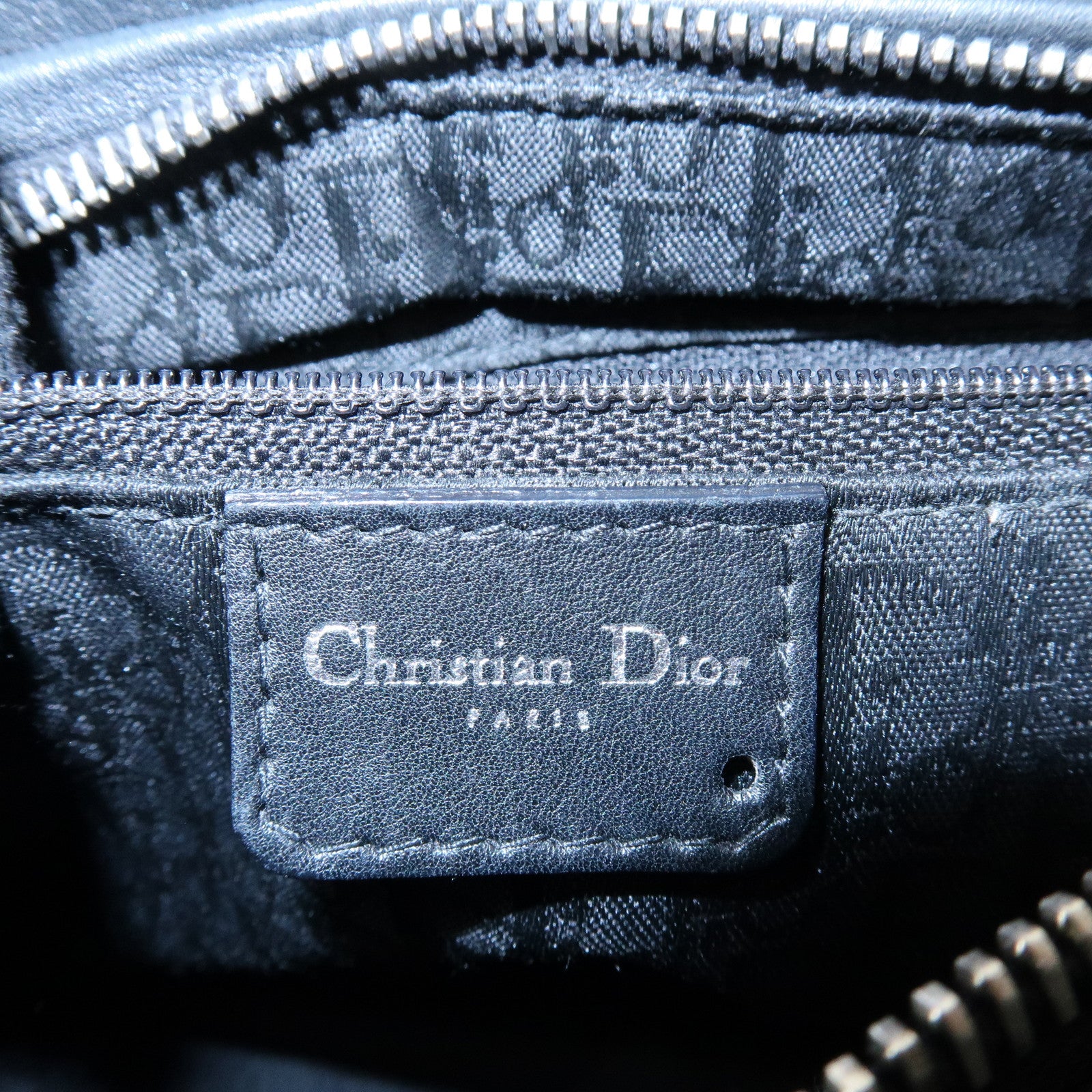 Christian Dior Cannage Lady Dior Suede Leather Hand Bag Black