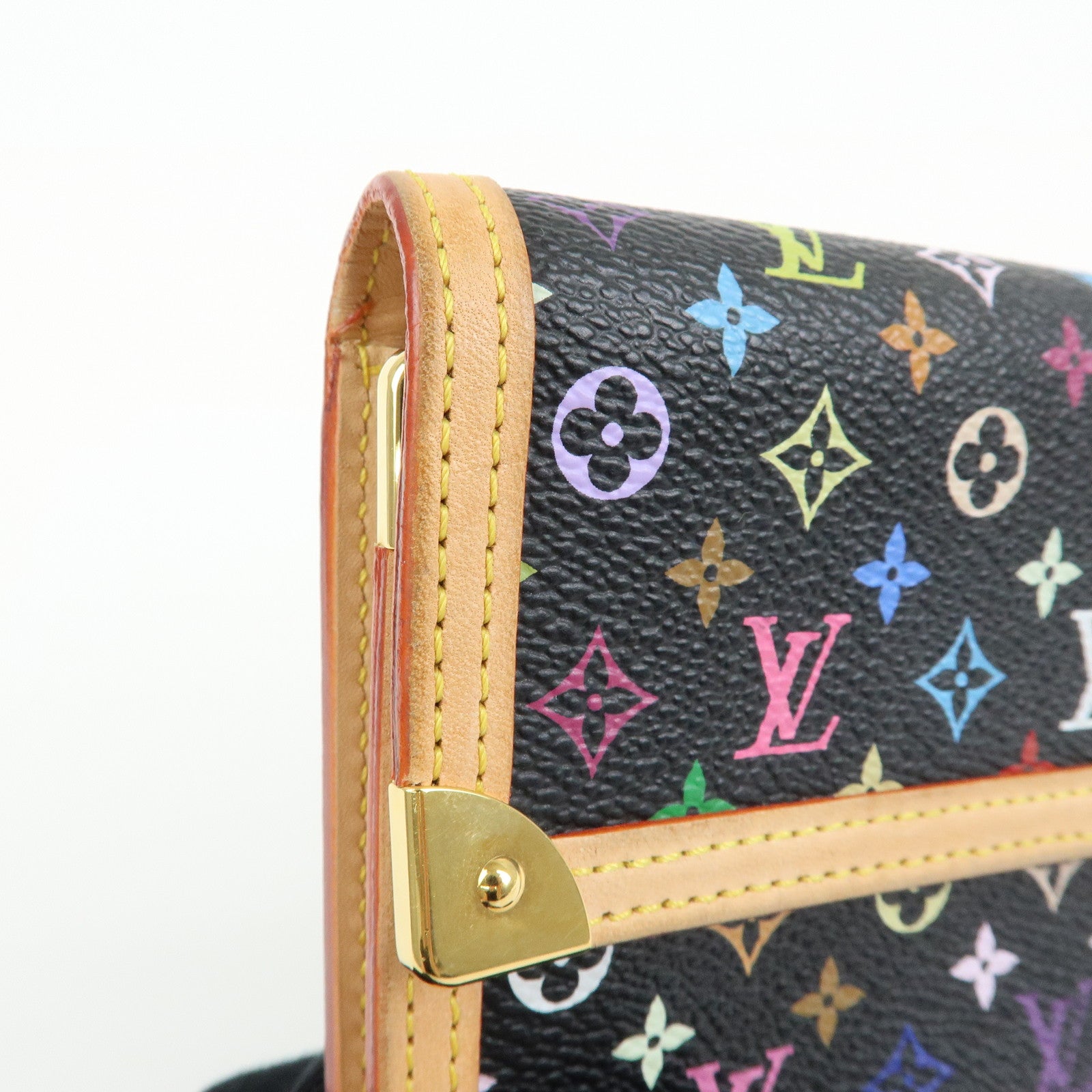 Louis Vuitton Monogram Multicolor Porte Trezor International M92658