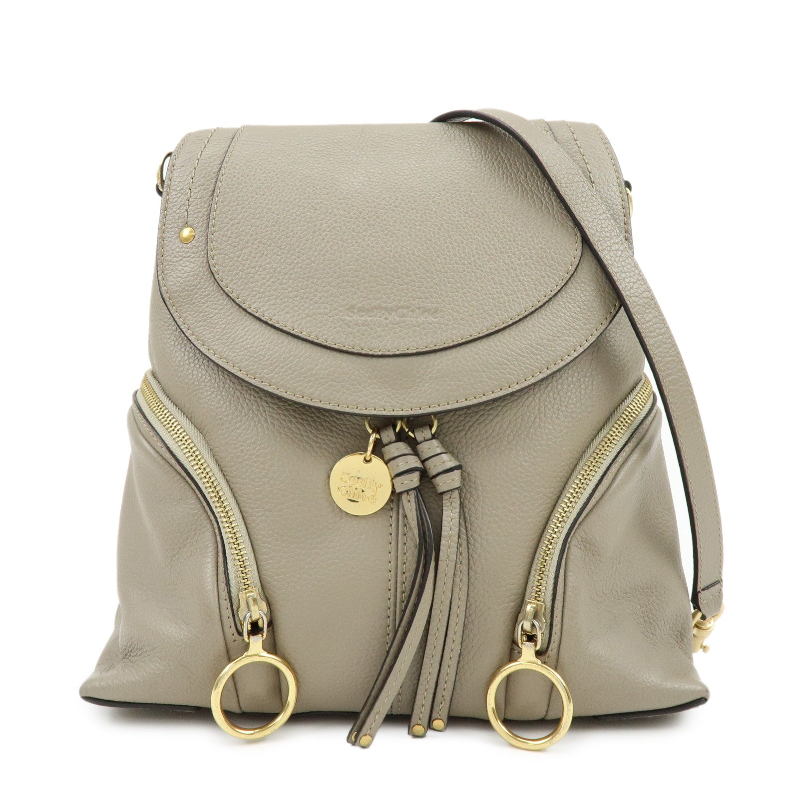 Chloe See By Chloe Olga 2Way Bag Mini Backpack Shoulder Bag Greige