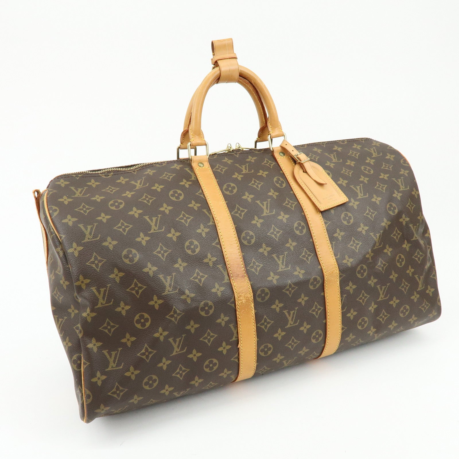 Louis Vuitton Monogram Keep All Bandouliere 55 Boston Bag M41414