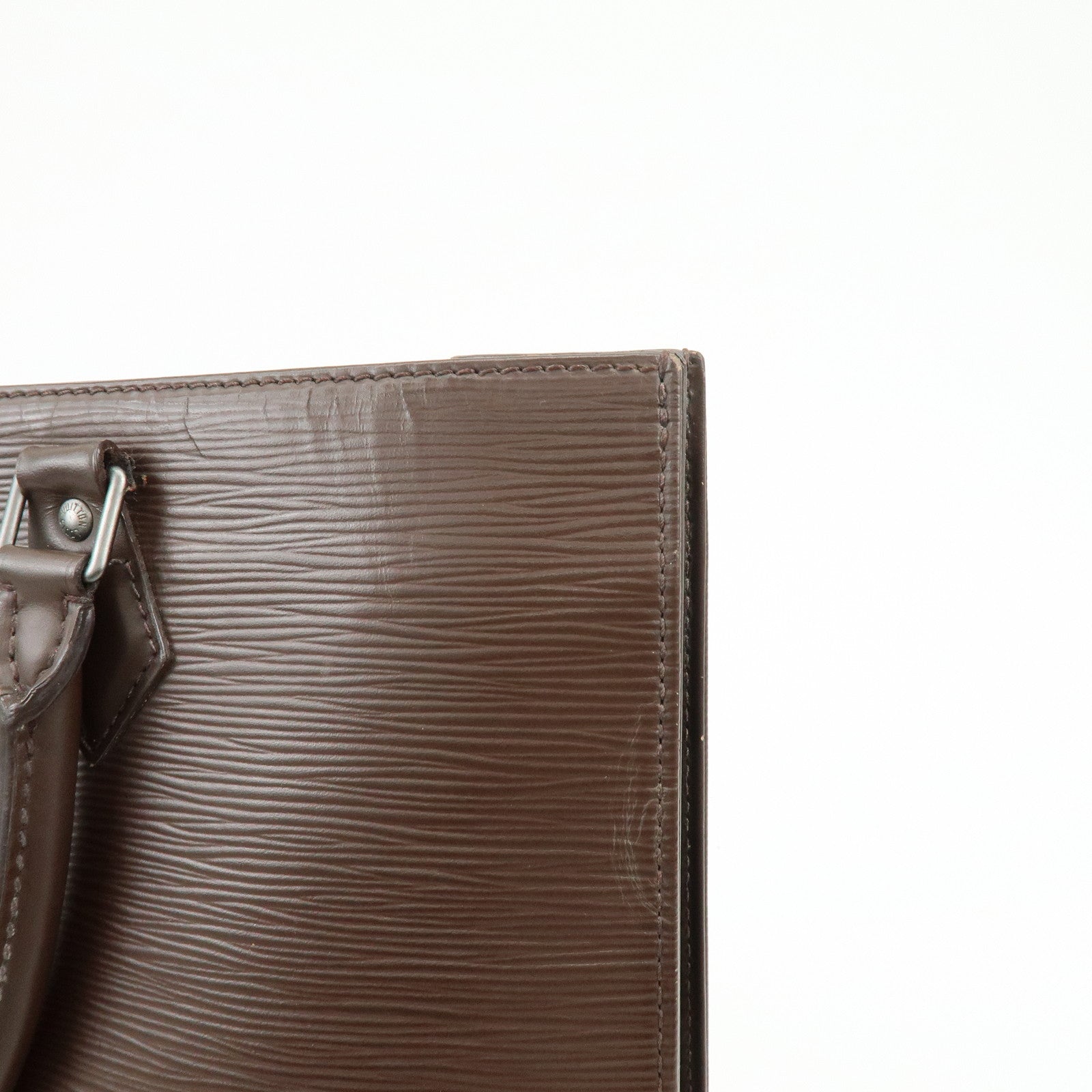Louis Vuitton Epi Sac Plat Leather Hand Bag Tote Bag Mocha M59082