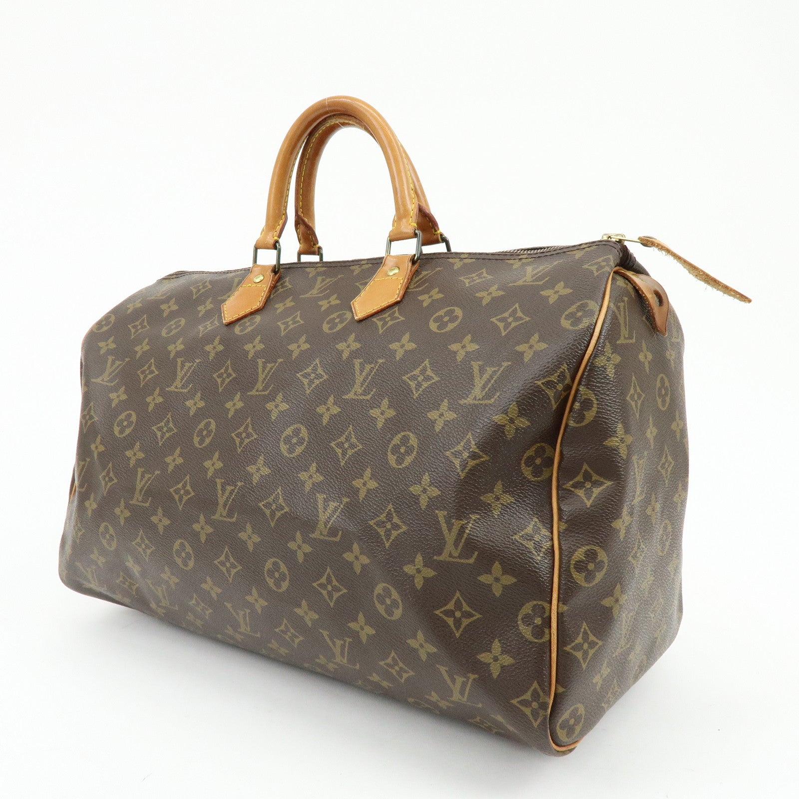 Louis Vuitton Monogram Speedy 40 Hand Bag Boston Bag Brown M41522