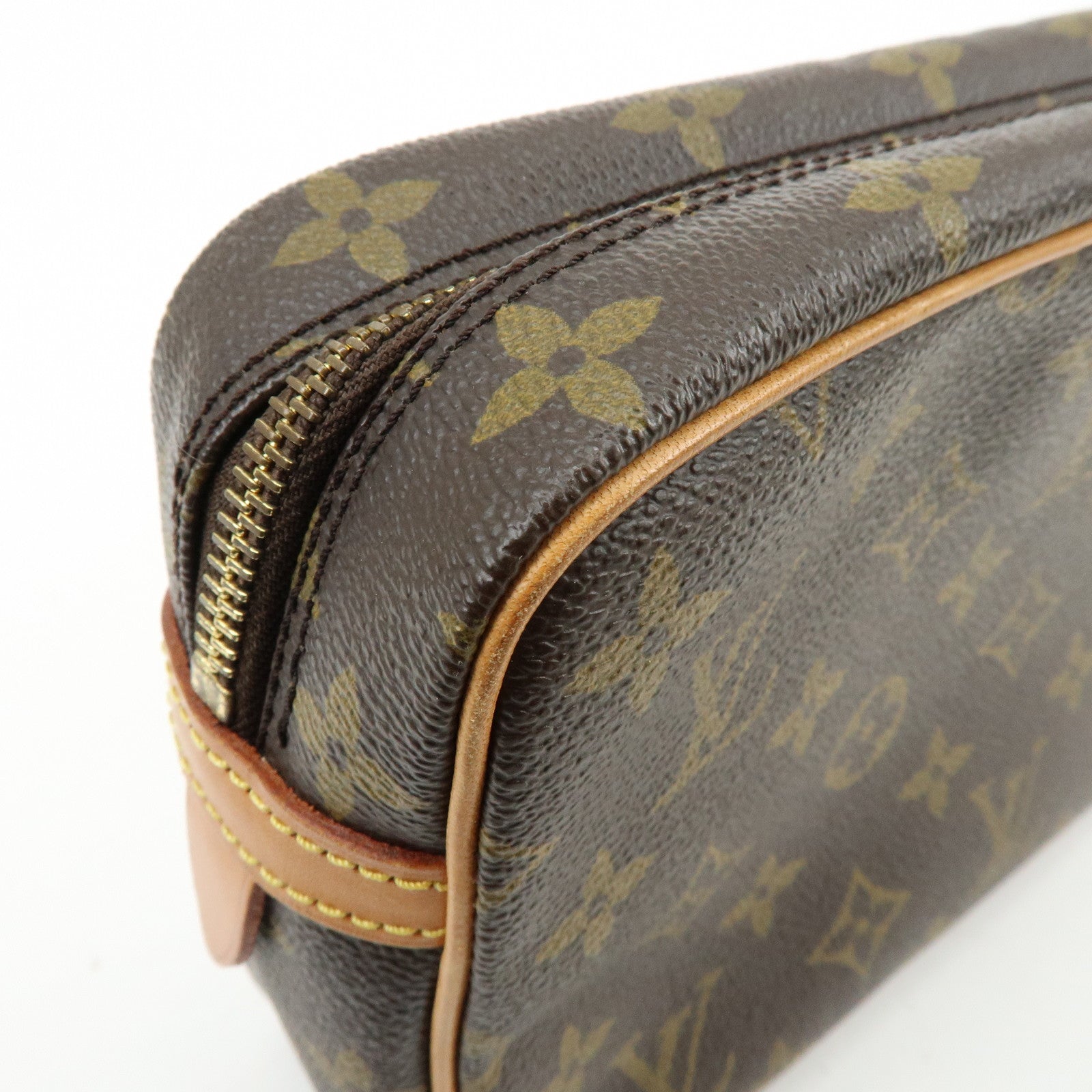 Louis Vuitton Monogram Compiegne 23 Pouch Clutch Bag Brown M51845