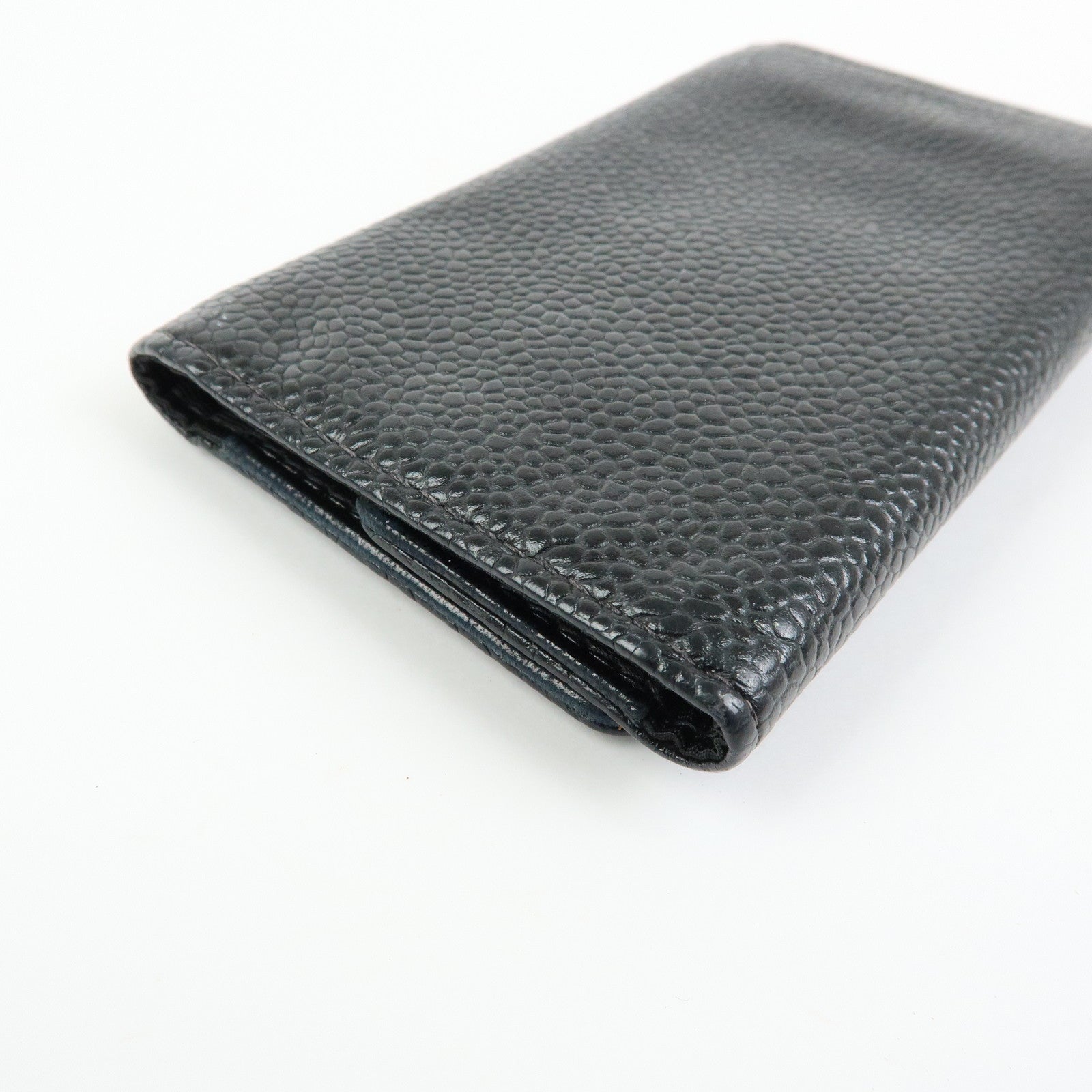CHANEL COCO Mark Cavierskin Key Case Key Holder Black
