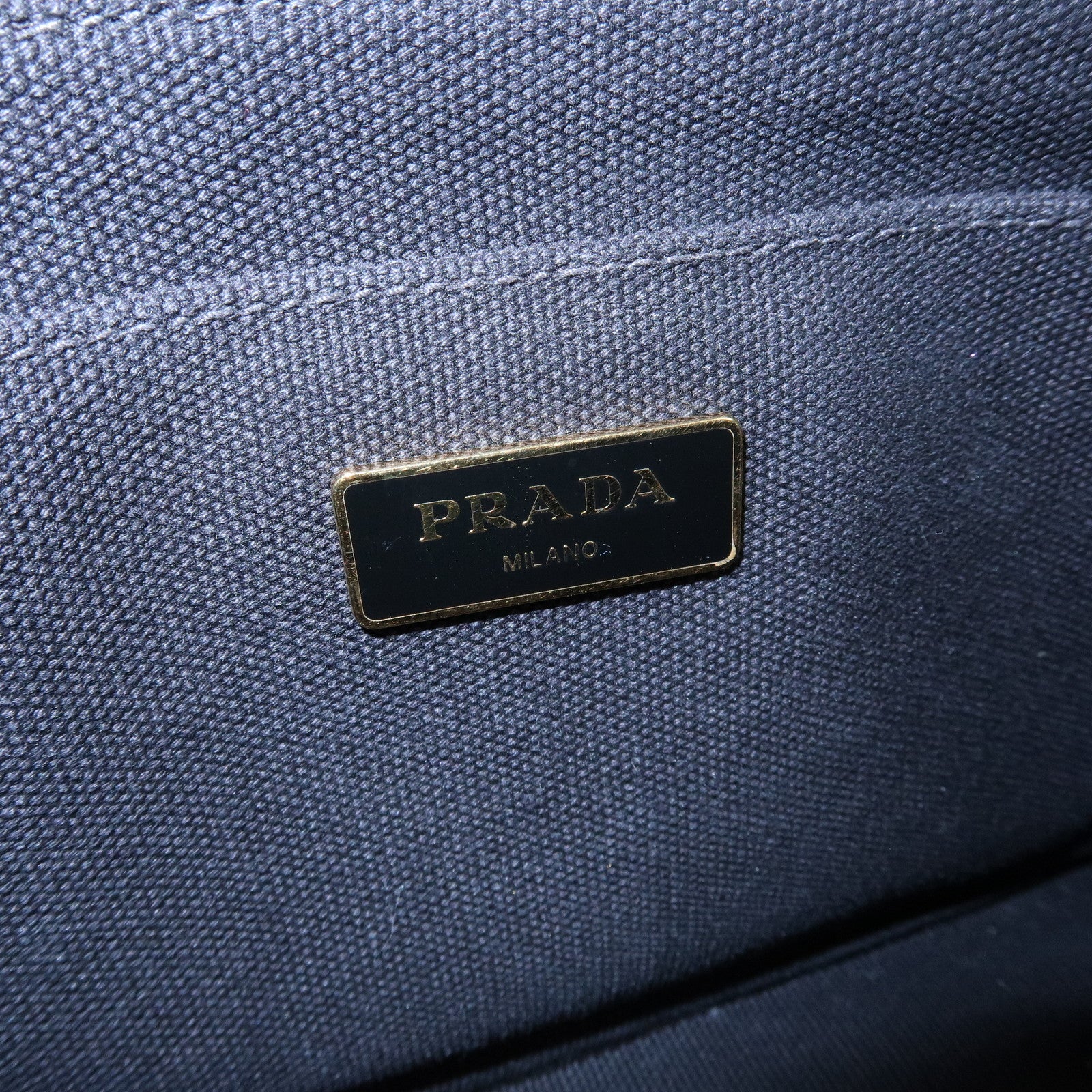 PRADA Triangle Log Canapa Mini Canvas 2Way Bag Hand Bag 1BG439