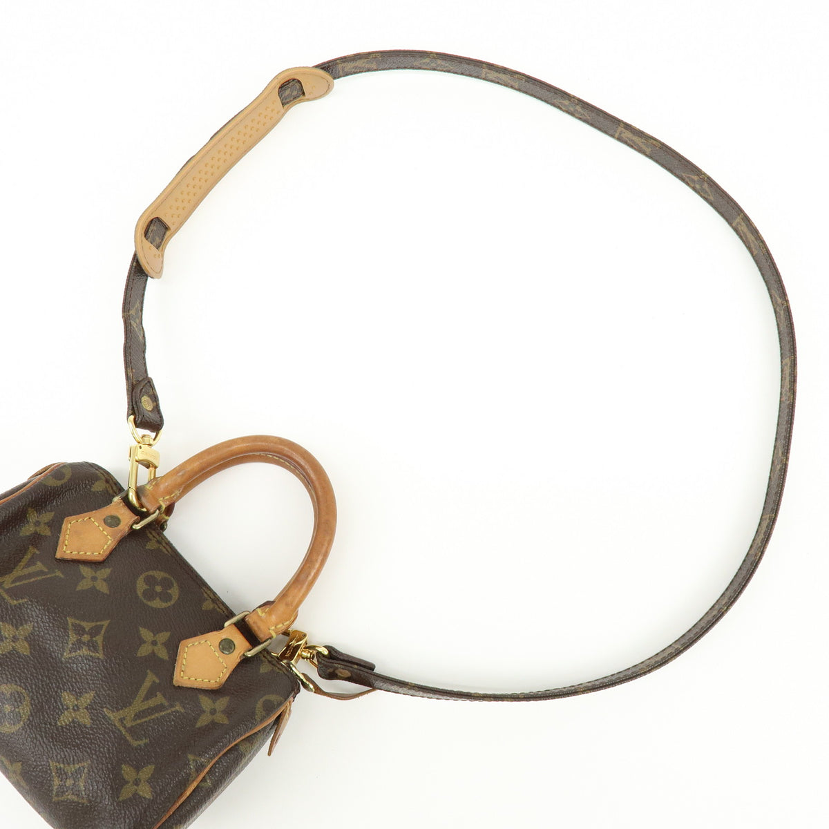 Louis Vuitton Monogram Mini Speedy Hand Bag and Strap M41534 J75011 Lot