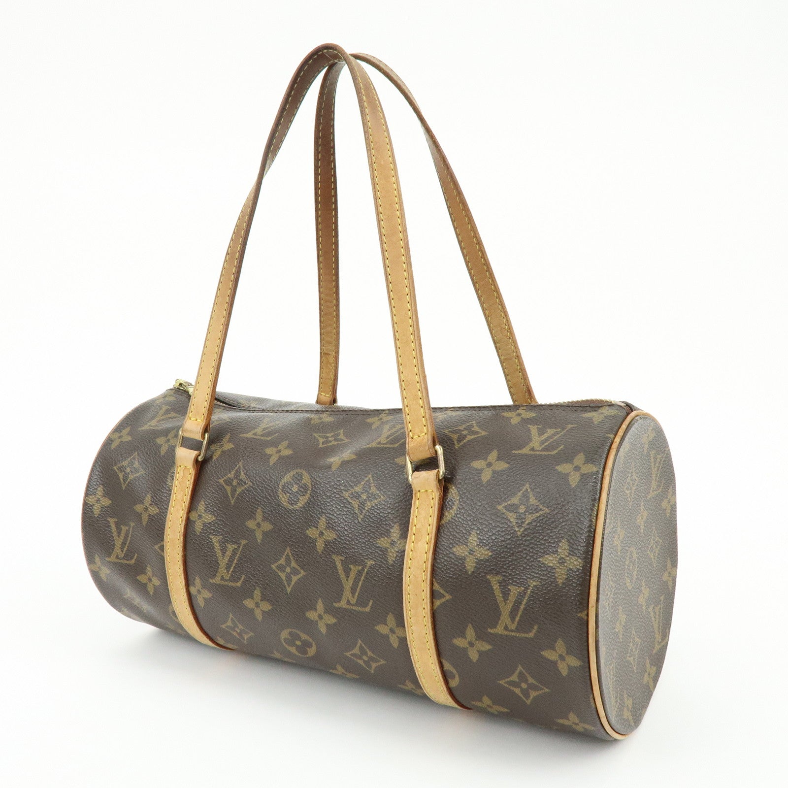 Louis Vuitton Monogram Papillon 30 Hand Bag Brown M51385