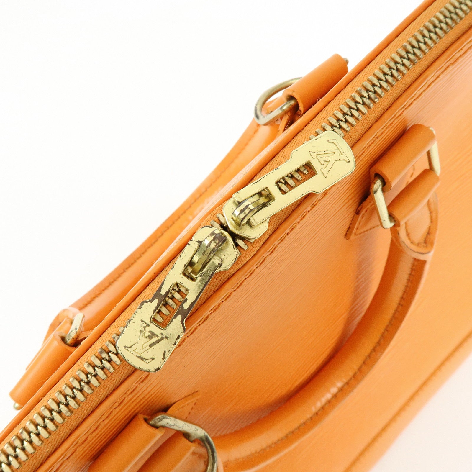 Louis Vuitton Epi Leather Alma PM Hand Bag Mandarin Orange M5124H