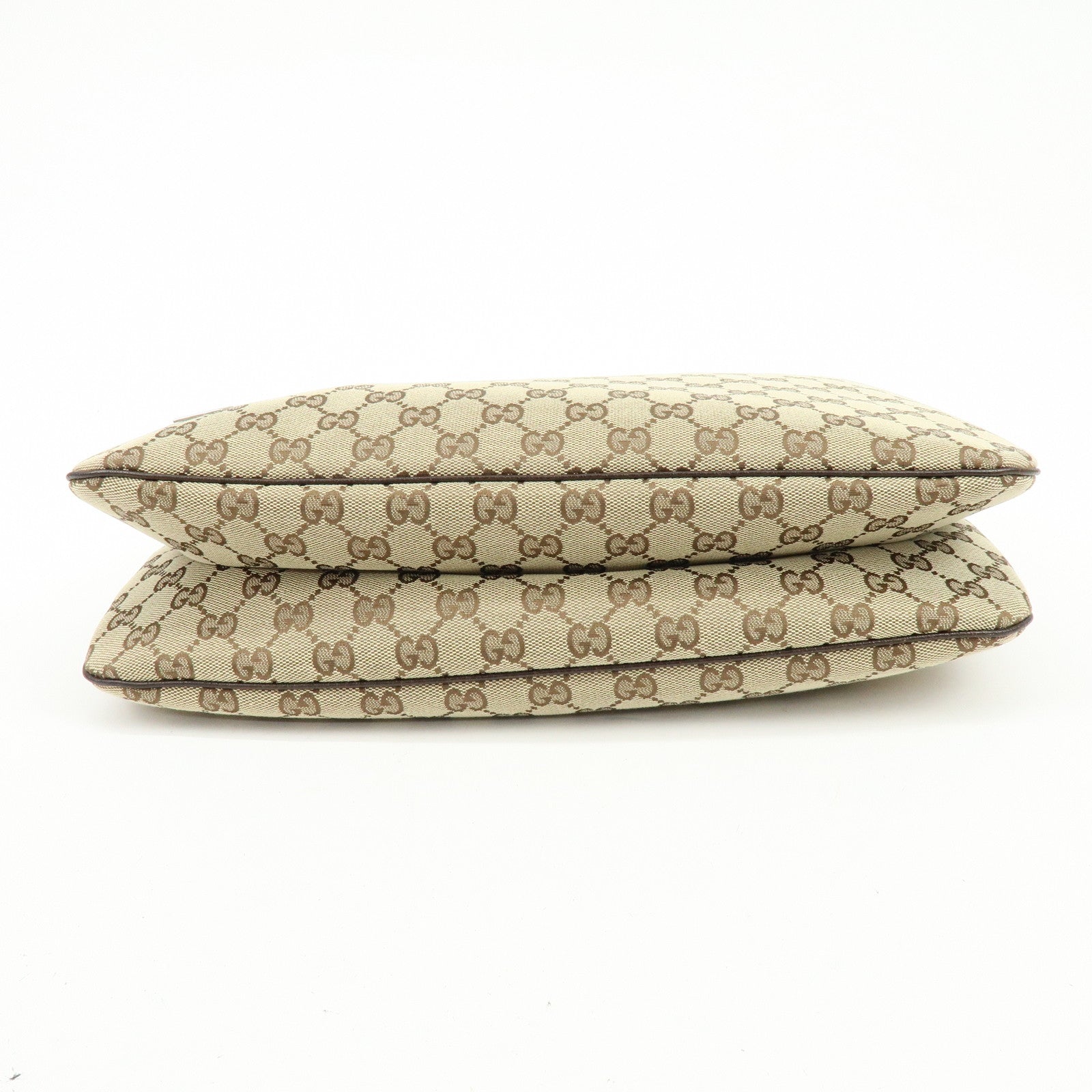 GUCCI Sherry GG Canvas Leather Shoulder Bag Hand Bag Beige Brown 146243