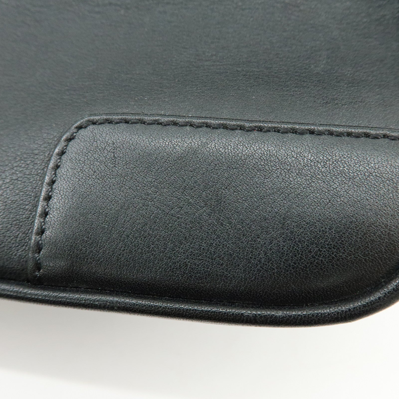 LOEWE Anagram Leather Clutch Bag Pouch Wristlet Bag Black