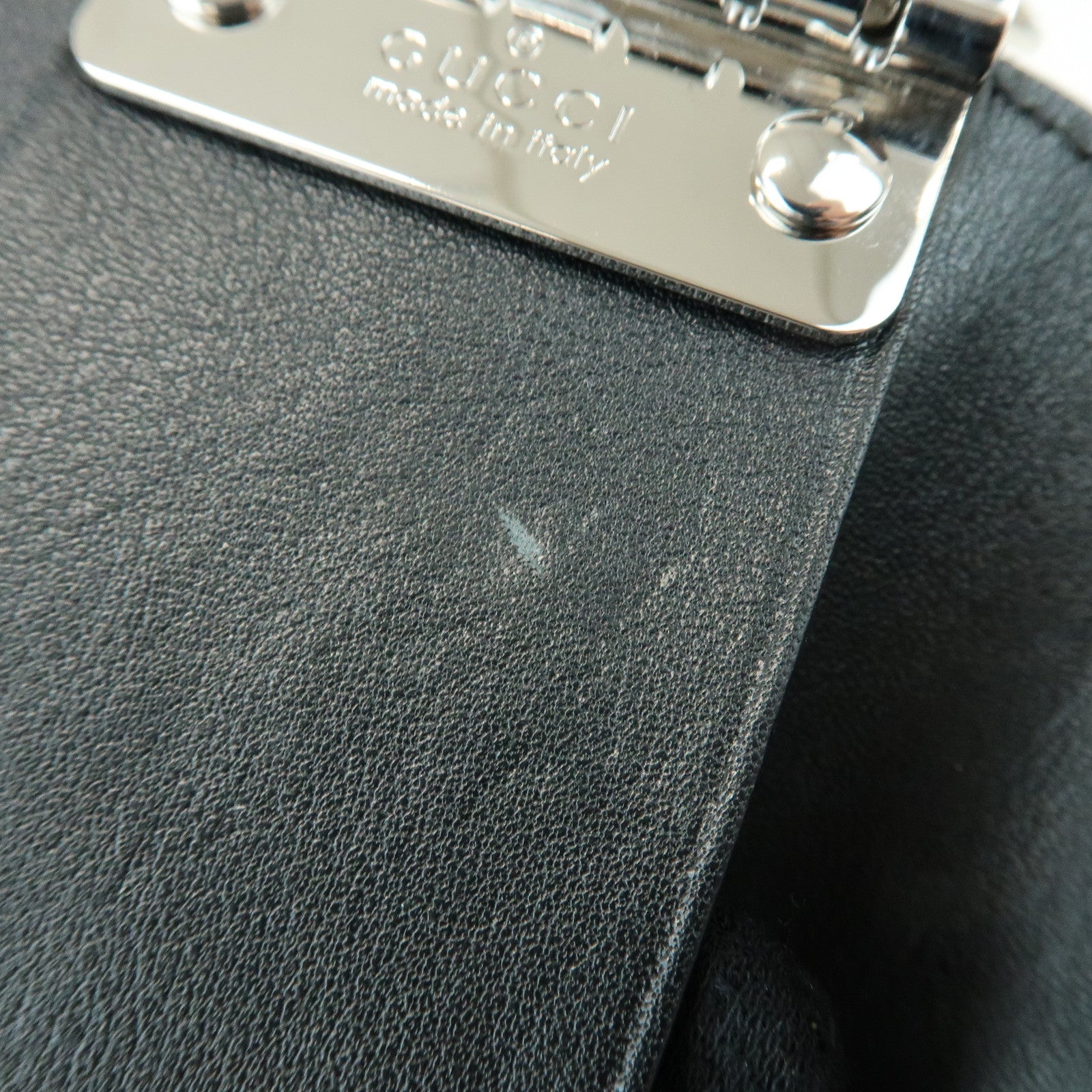 GUCCI Microguccissima Leather 6 Ring Key Case Key Holder Black