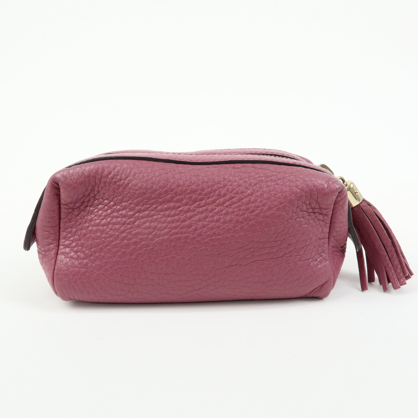 GUCCI Interlocking G SOHO Leather Cosmetic Pouch Makeup Case 308634