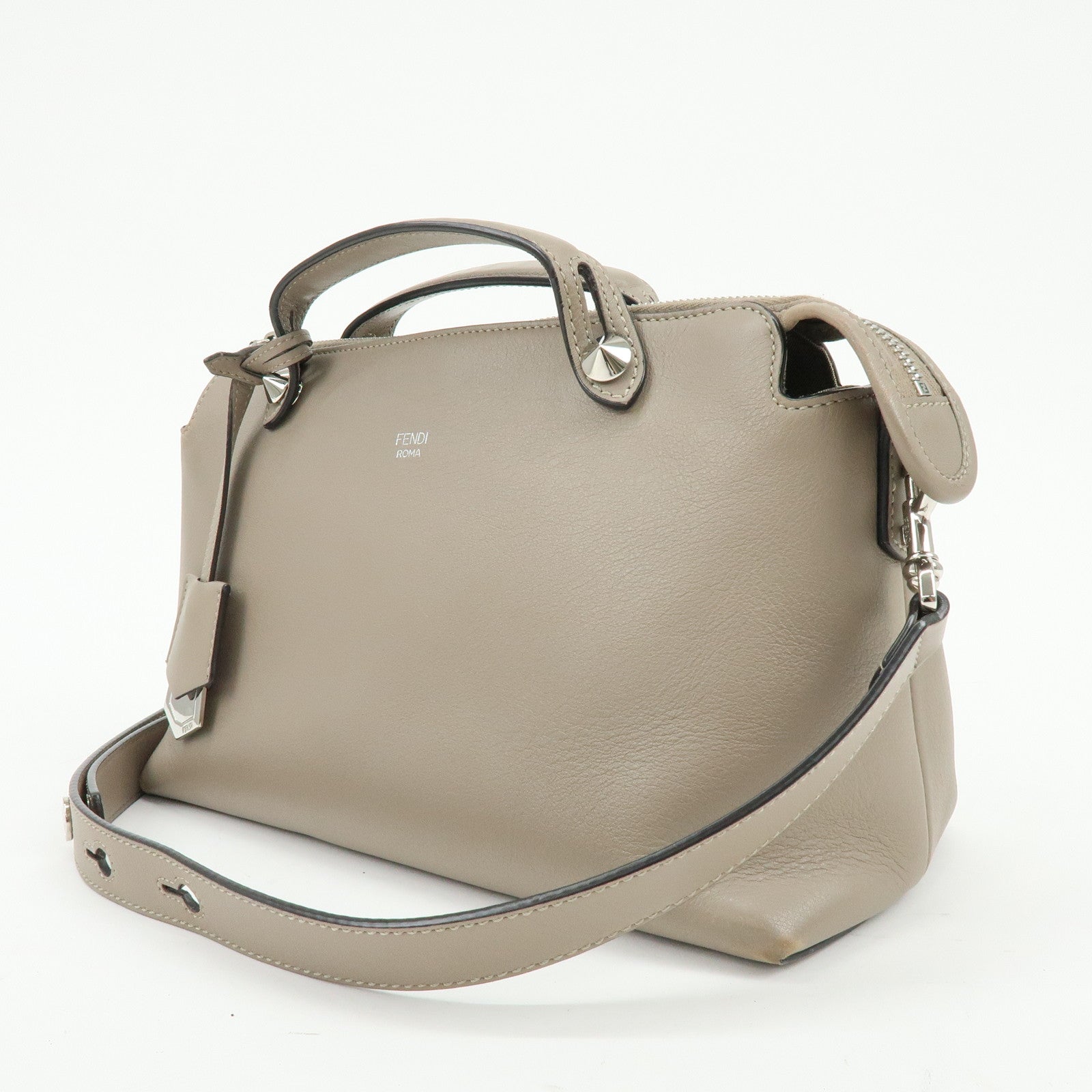 FENDI By The Way Calf Leather 2Way Bag Hand Bag Shoulder Bag 8BL146