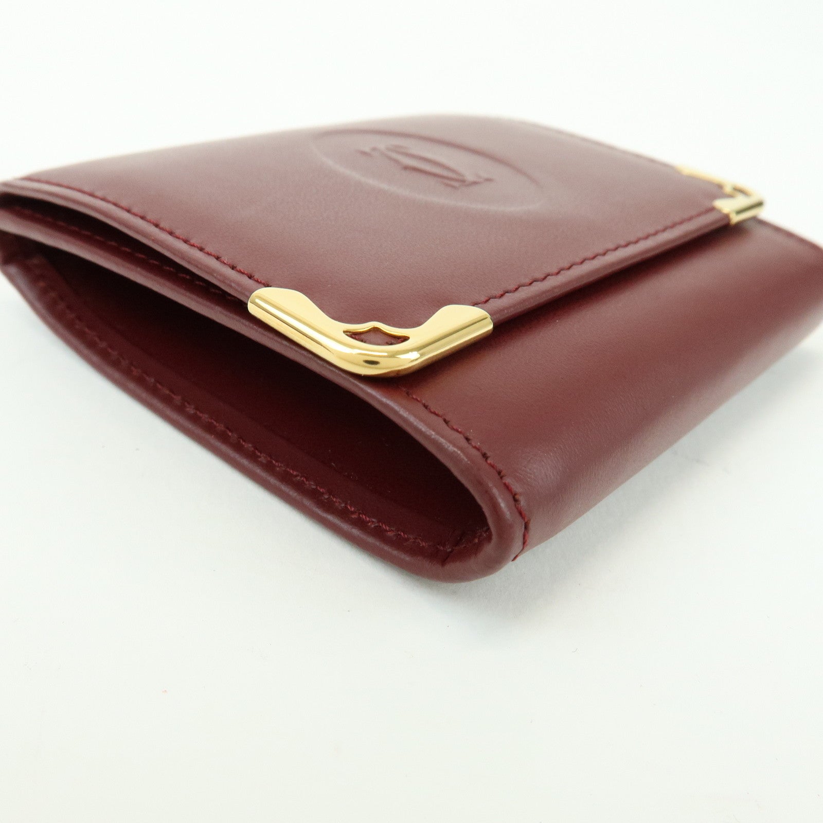 Cartier Must de Cartier Leather Coin Case Bordeaux