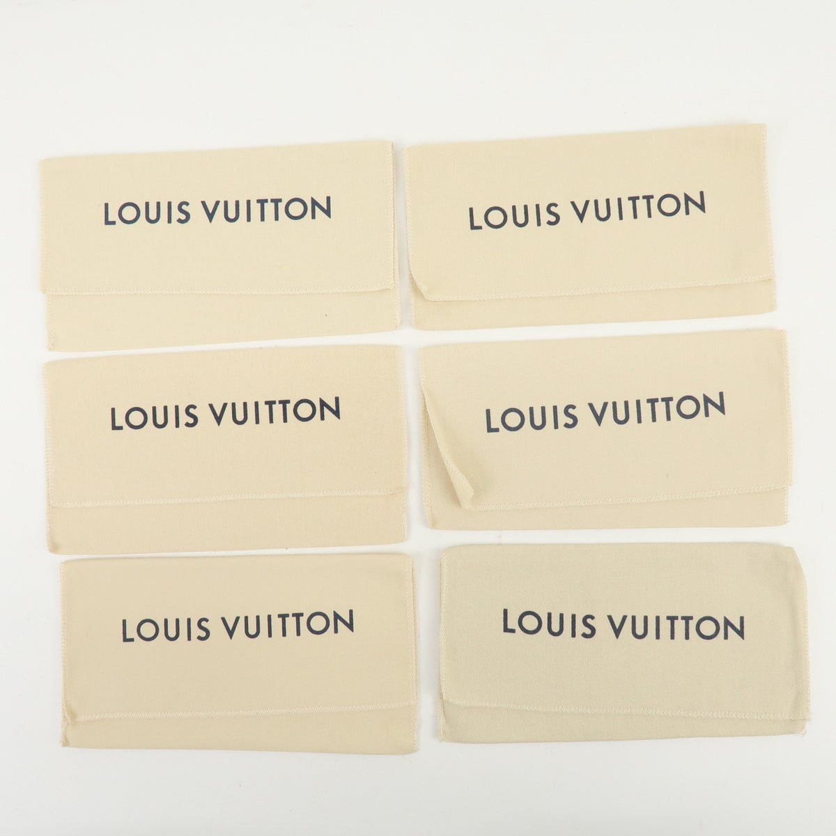 Louis Vuitton Lot of 25 Dust Bag Storage Bag Flap Style Beige