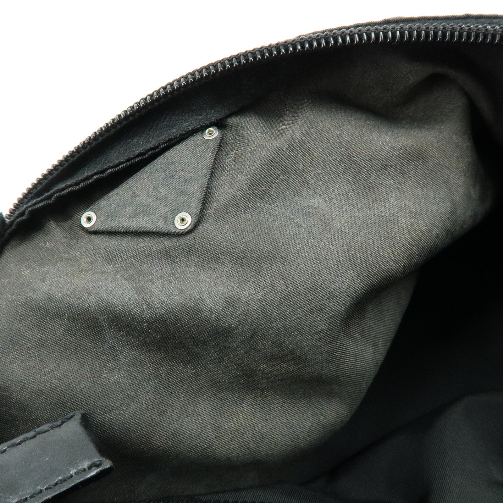 PRADA Triangle Logo Nylon Leather Shoulder Crossbody Bag Black