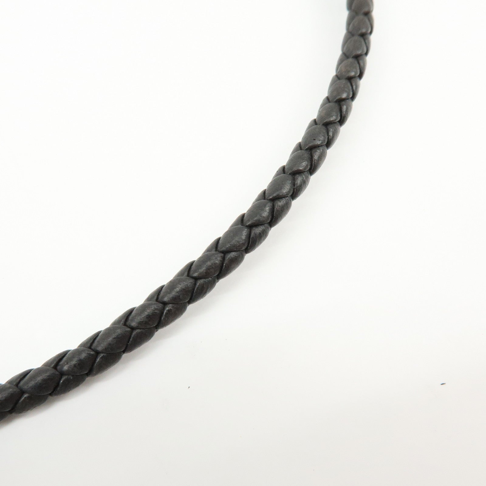 BOTTEGA VENETA  Intrecciato Leather Bracelet Size M Black