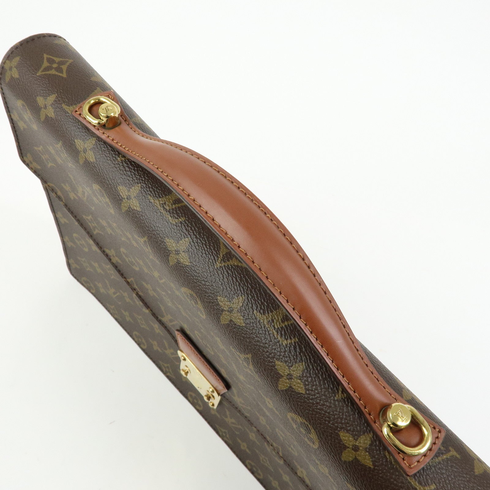 Louis Vuitton Monogram Port‑Documents Bandoulière Brown M53338