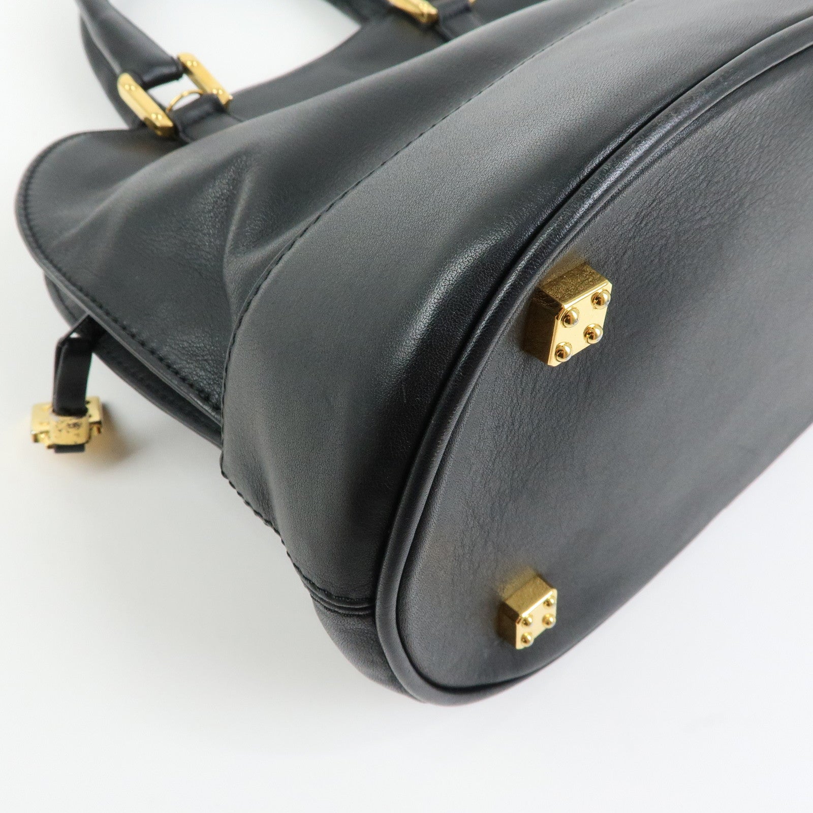 LOEWE Anagram Calf Leather Hand Bag  Black