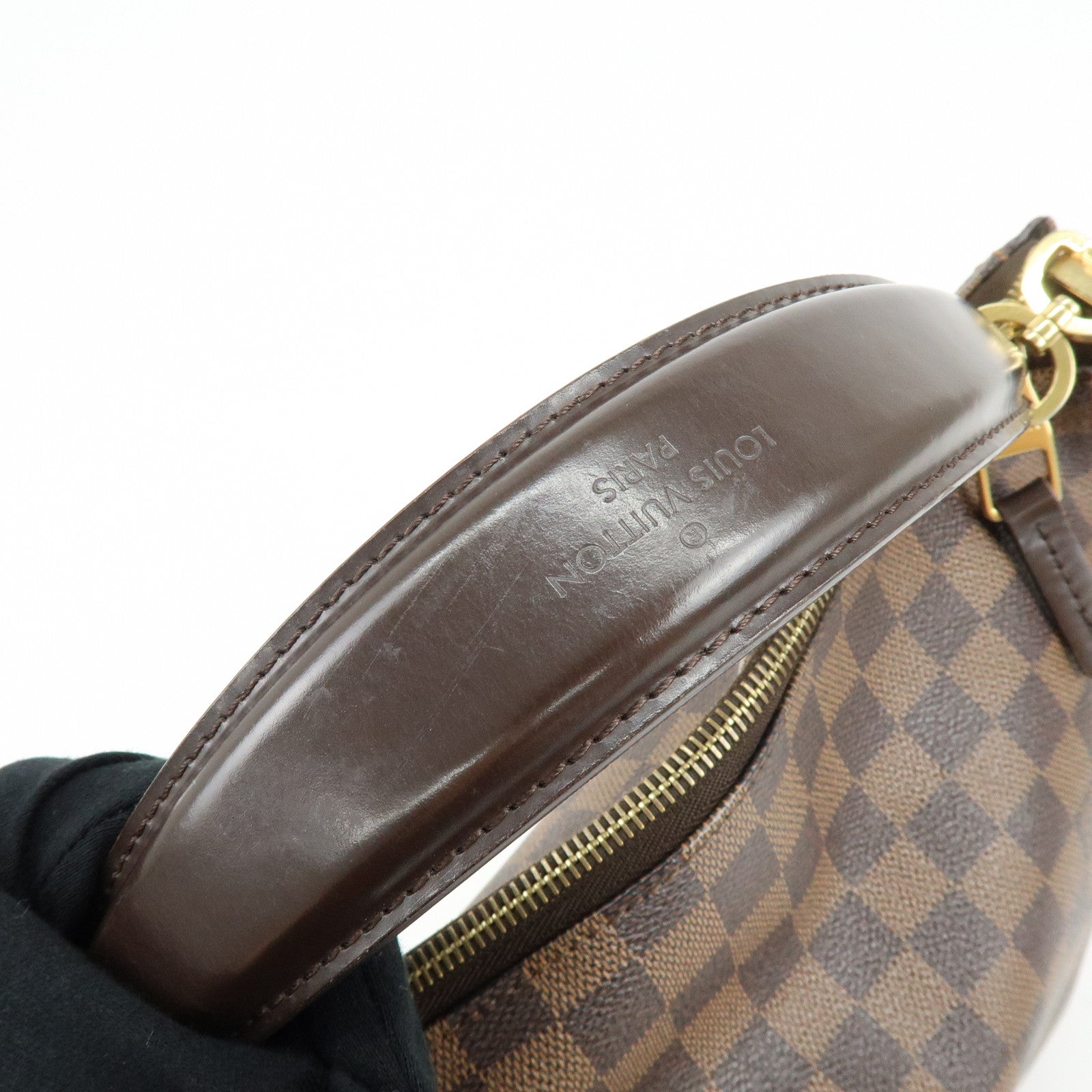 Louis Vuitton Damier Canvas Portobello PM Shoulder Bag Brown N41184