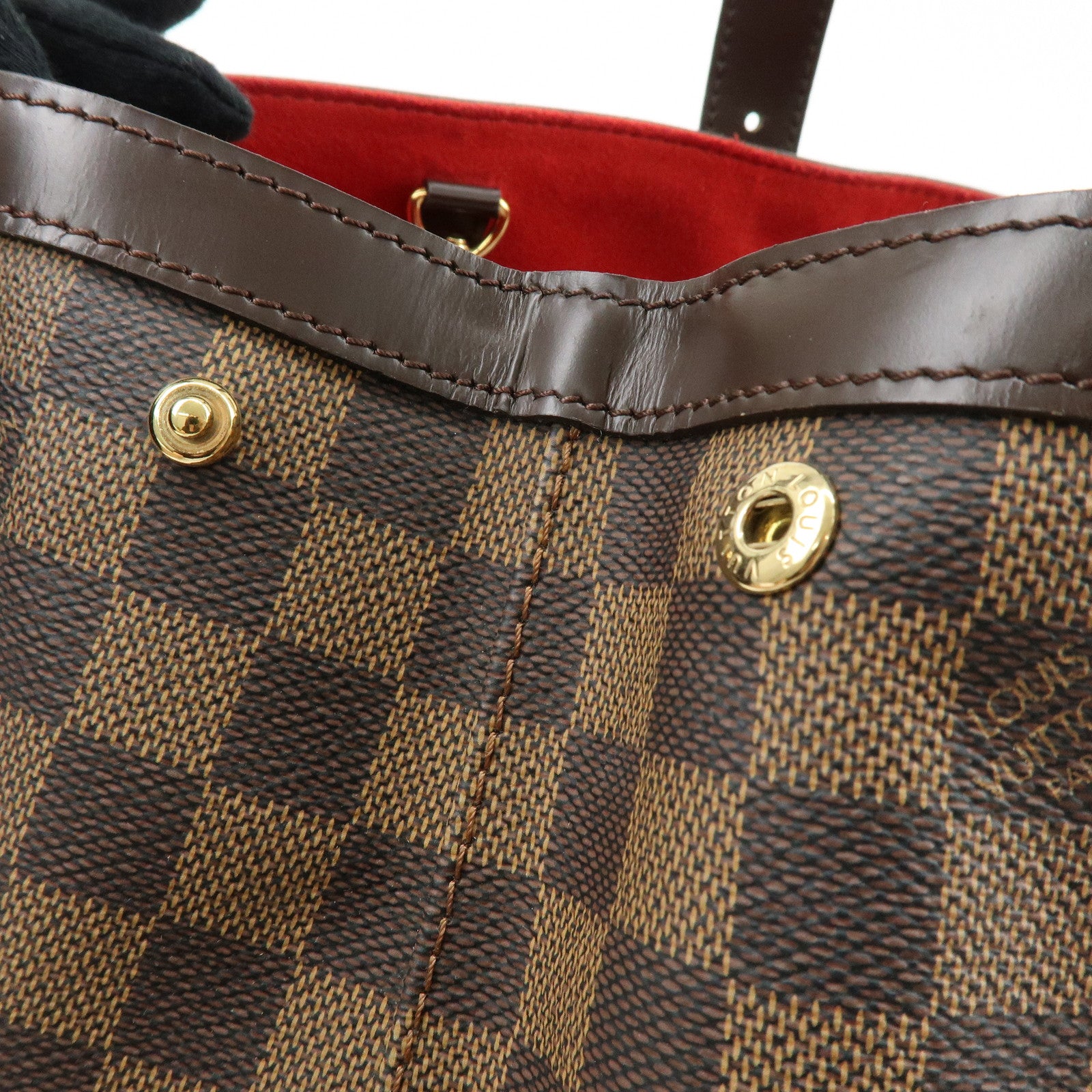 Louis Vuitton Damier Hampstead MM Hand Bag Tote Bag Brown N51204