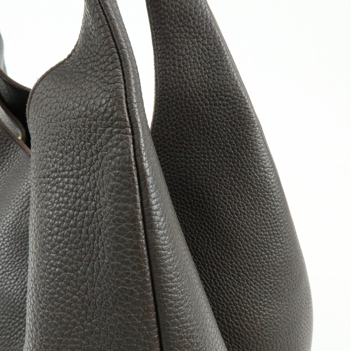 BOTTEGA VENETA Intrecciato Campana Large Leather Shoulder Bag Brown