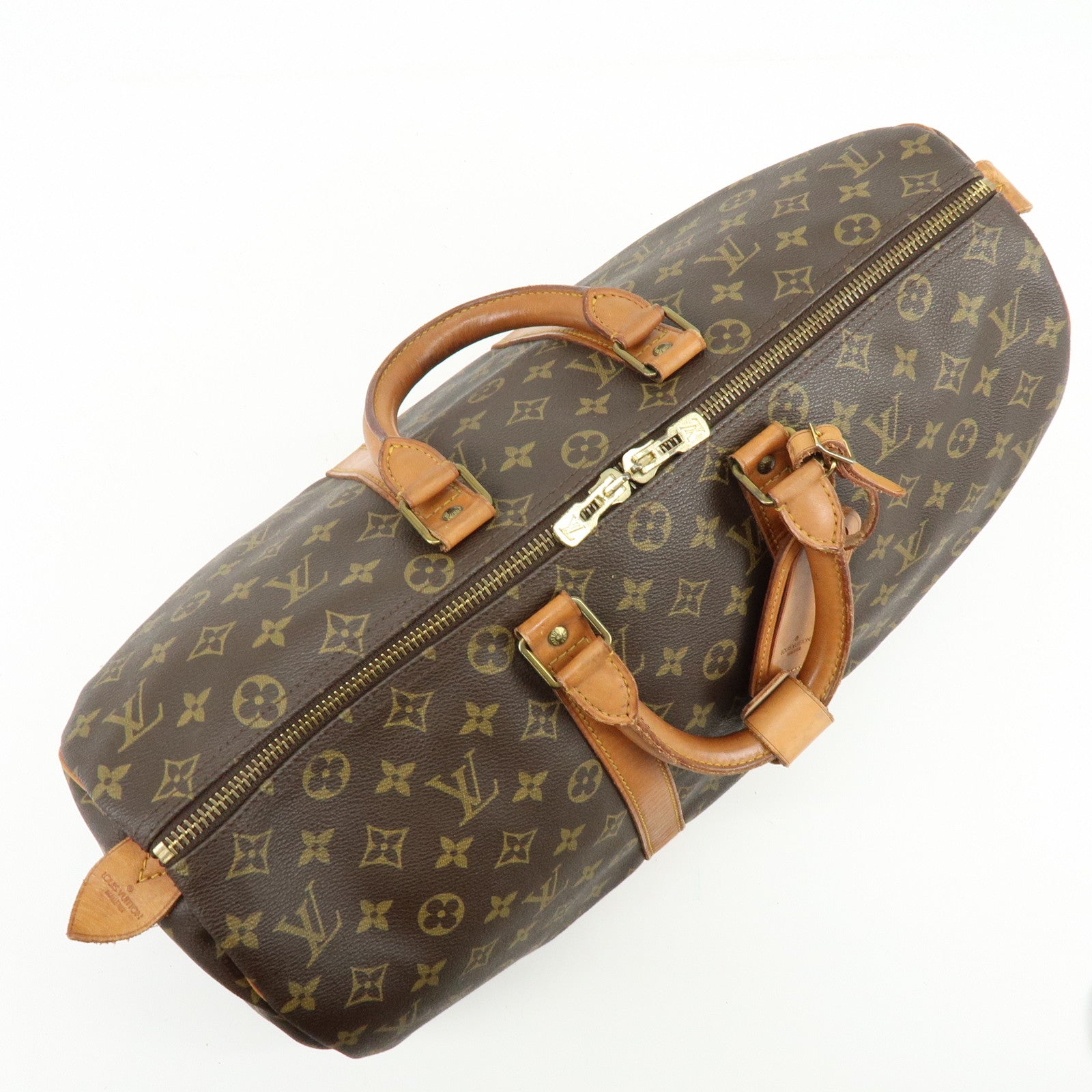 Louis Vuitton Monogram Keep All 45 Boston Bag Brown M41428