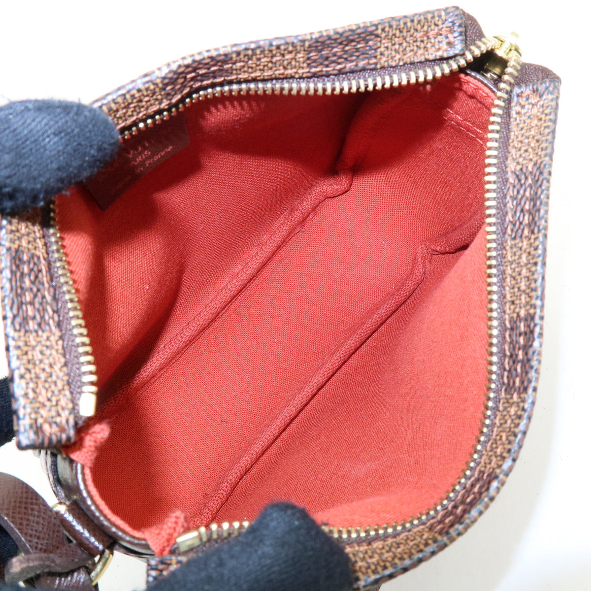 Louis Vuitton Damier Trousse Makeup Accessory Pouch Hand Bag N51982