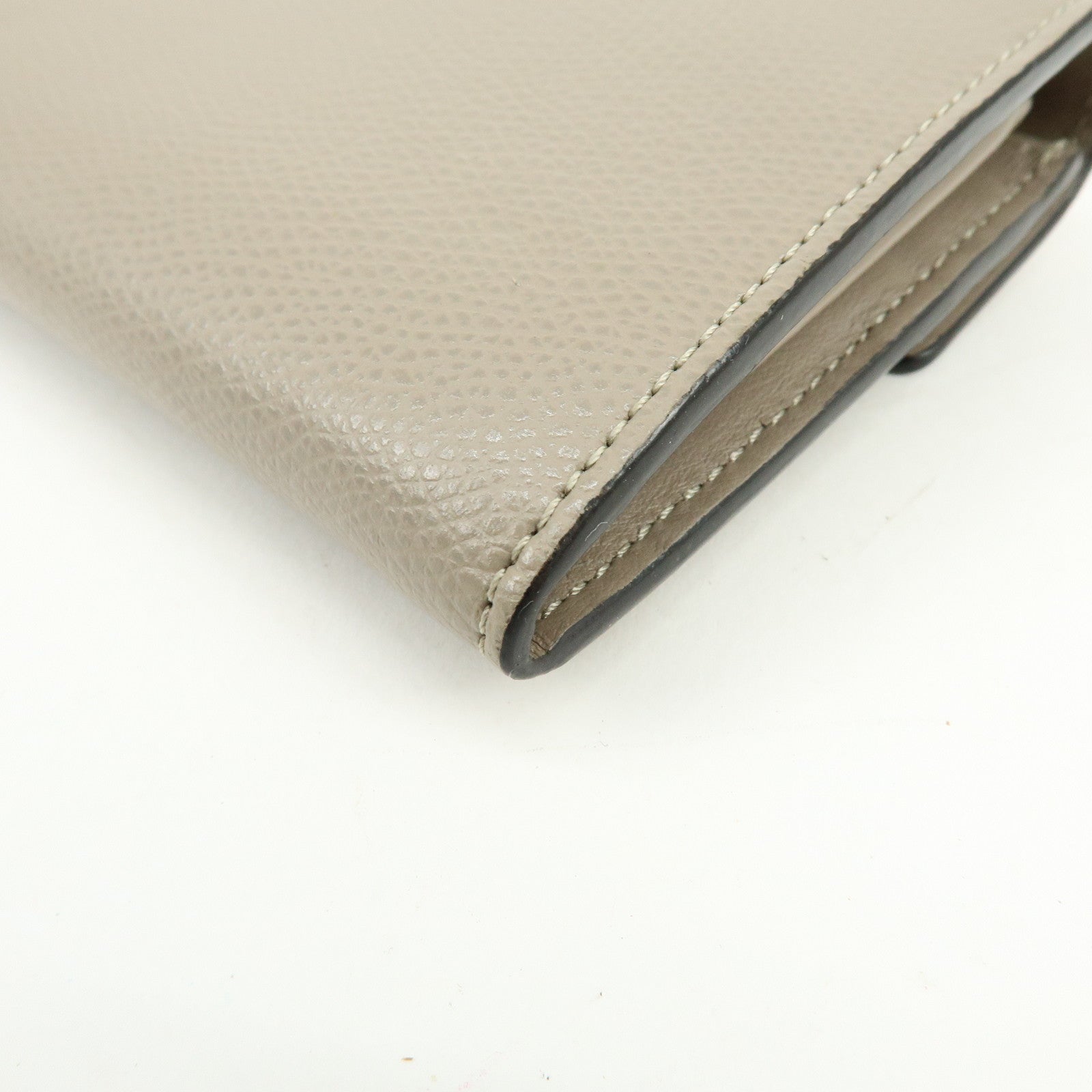 FENDI F is Fendi Leather Continental Long Wallet Beige 8M0251