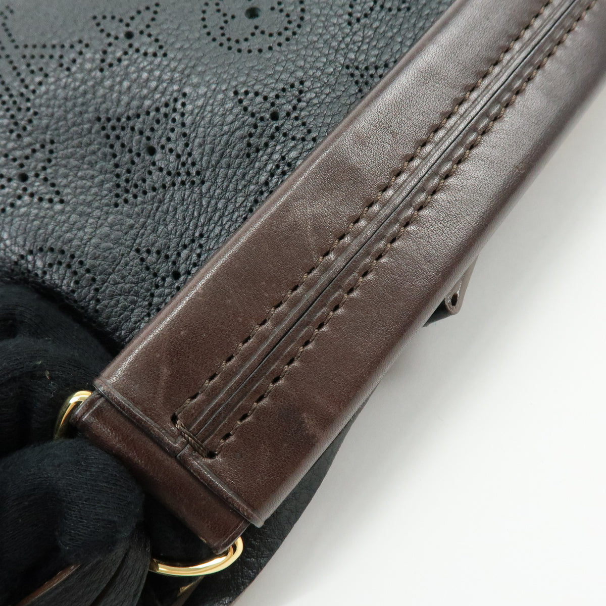 Louis Vuitton Monogram Mahina Selene PM Shoulder Bag Noir M94314