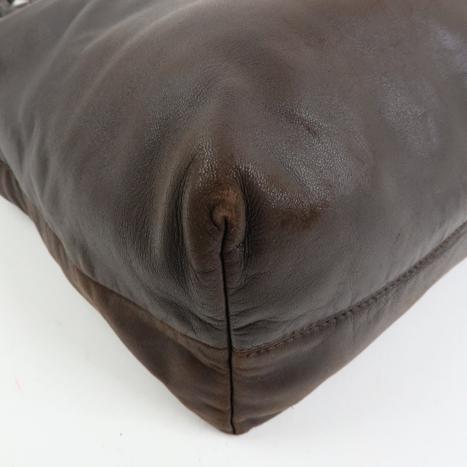 LOEWE Anagram Nappa Leather Shoulder Bag Tote Bag Brown