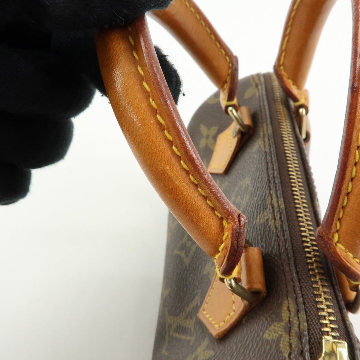 Louis Vuitton Monogram Mini Speedy Hand Bag Brown M41534