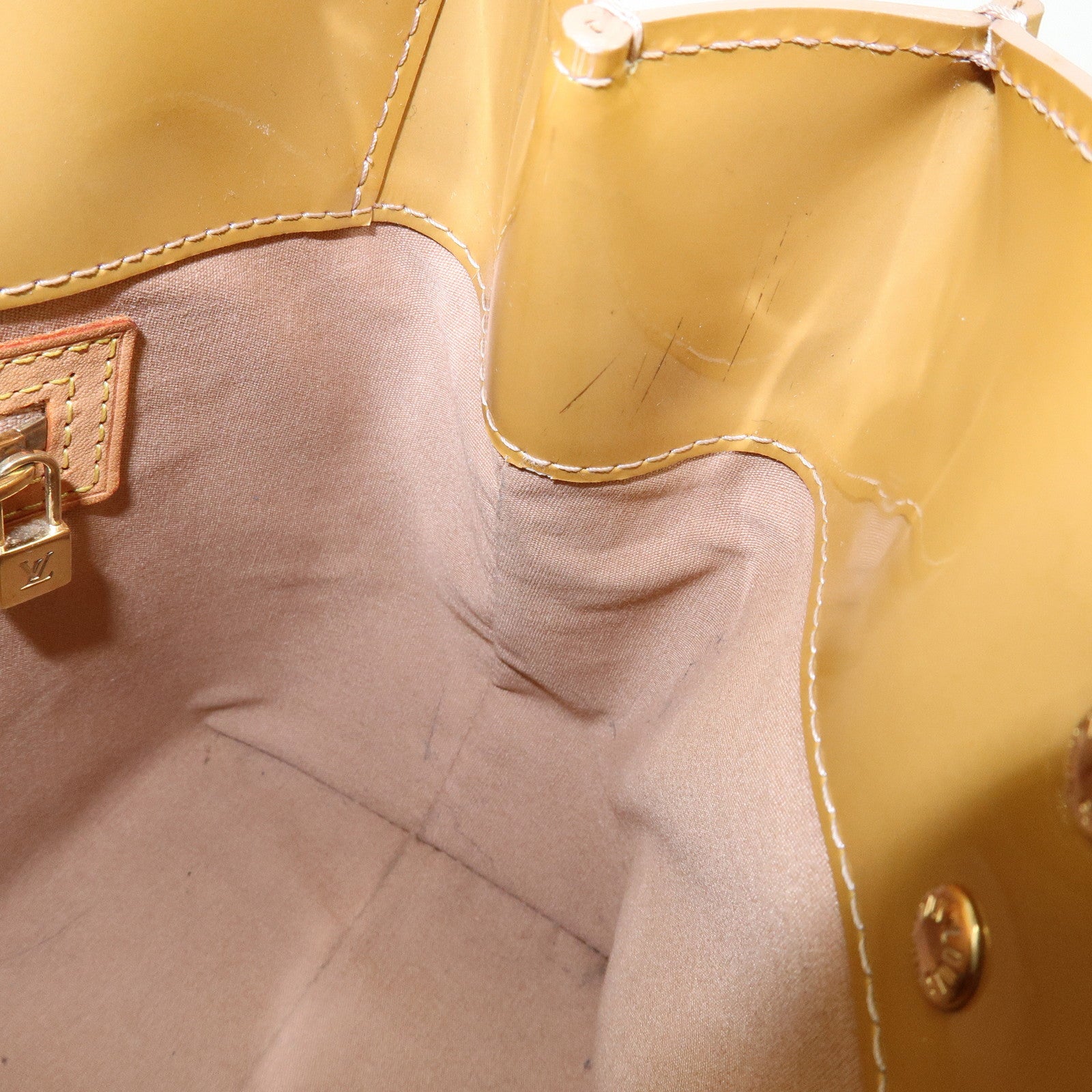 Louis Vuitton Monogram Vernis Reade PM Hand Bag Noisette M91334