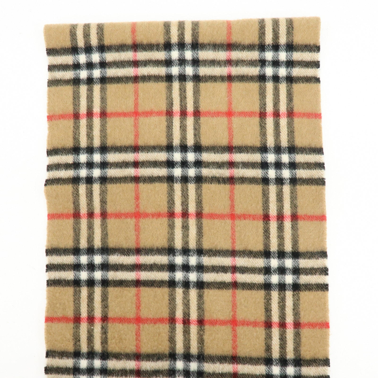 BURBERRY Set of 2 Nova Plaid Wool 100% Scarf Stole Beige Navy