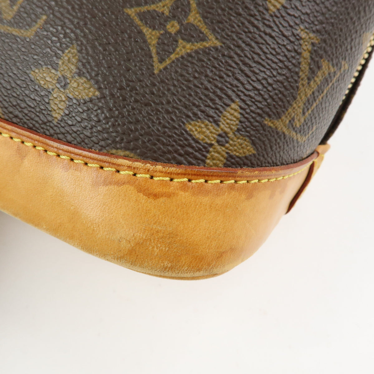 Louis Vuitton Monogram Alma PM Canvas Leather Hand Bag Brown M51130